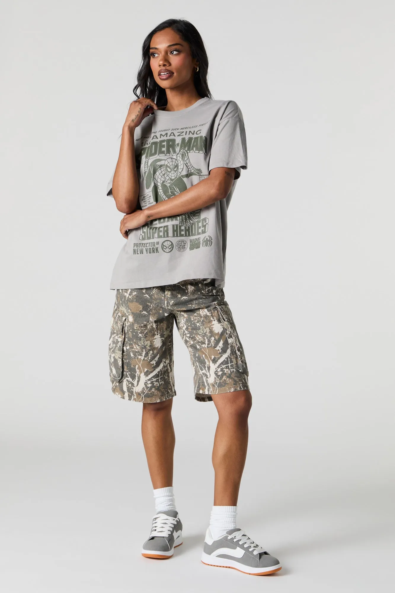 T-shirt de coupe garçonne à imprimé The Amazing Spider-Man sold by Urban Planet product image thumbnail 3