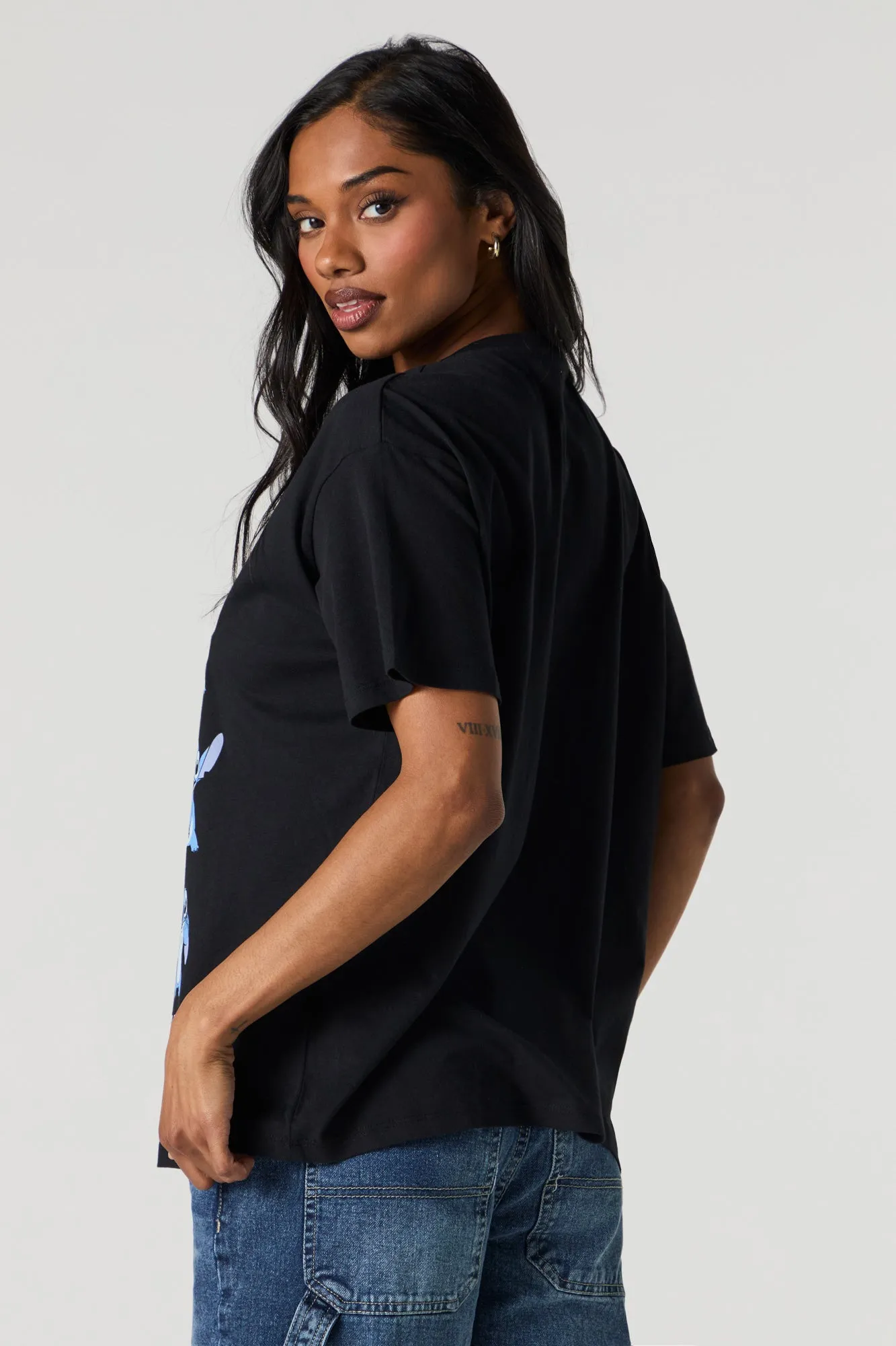 Stitch Nation Graphic Boyfriend T-Shirt sold by Urban Planet product image thumbnail 2