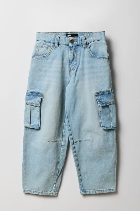 Jean cargo à jambe large pour garçon sold by Urban Planet