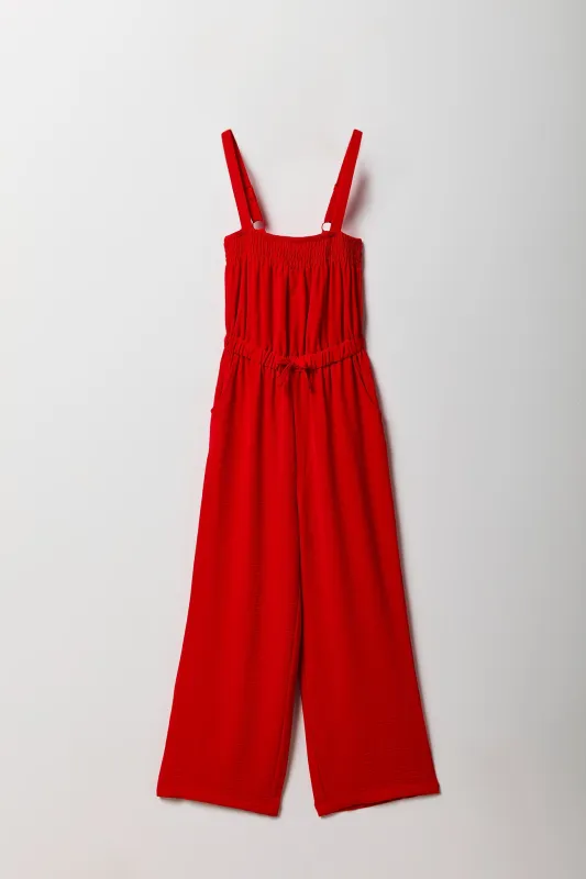 Girls Drawstring Waist Wide Leg Jumpsuit sold by Urban Planet