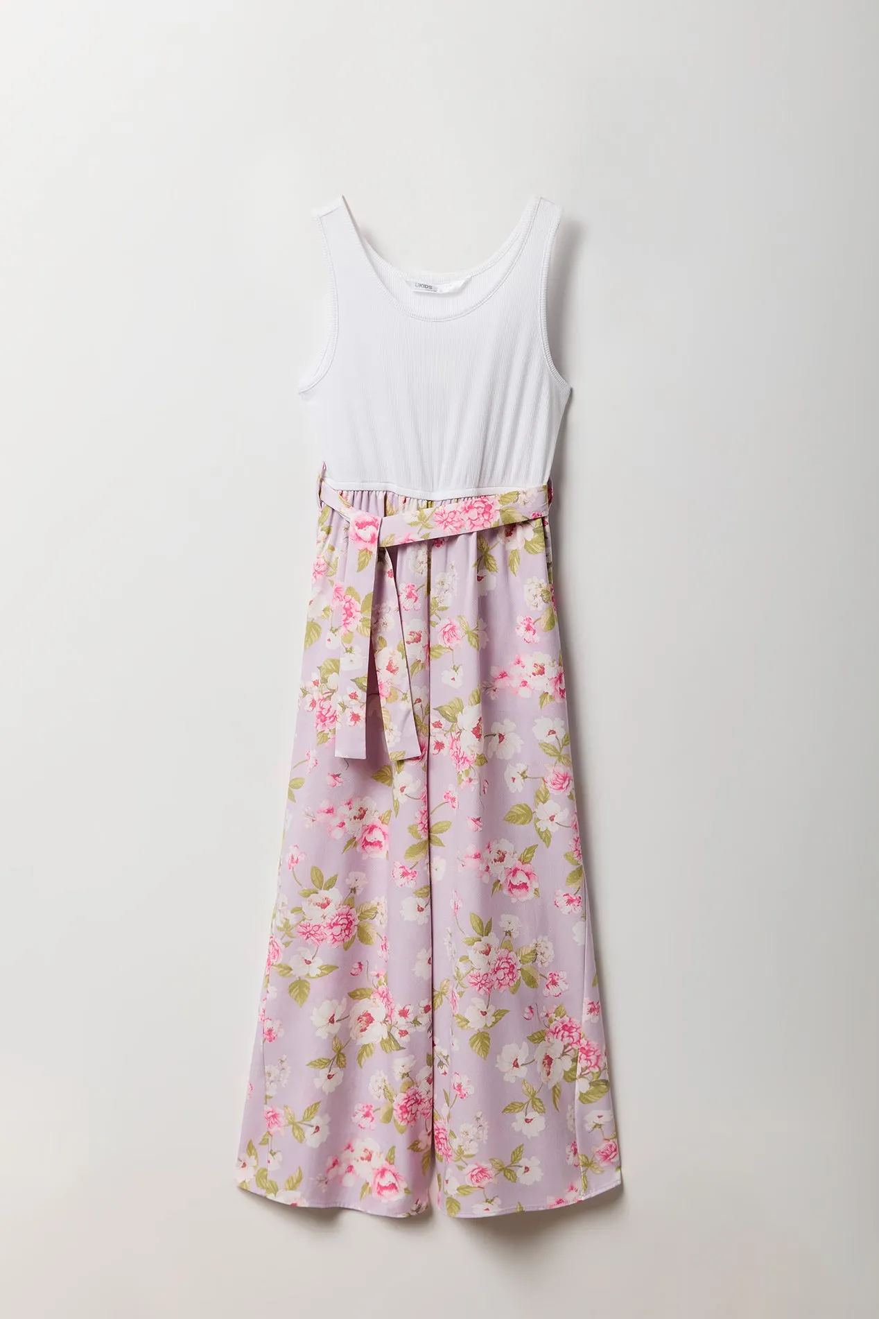 Justaucorps fleuri à jambe large avec ceinture pour fille sold by Urban Planet product image thumbnail 5