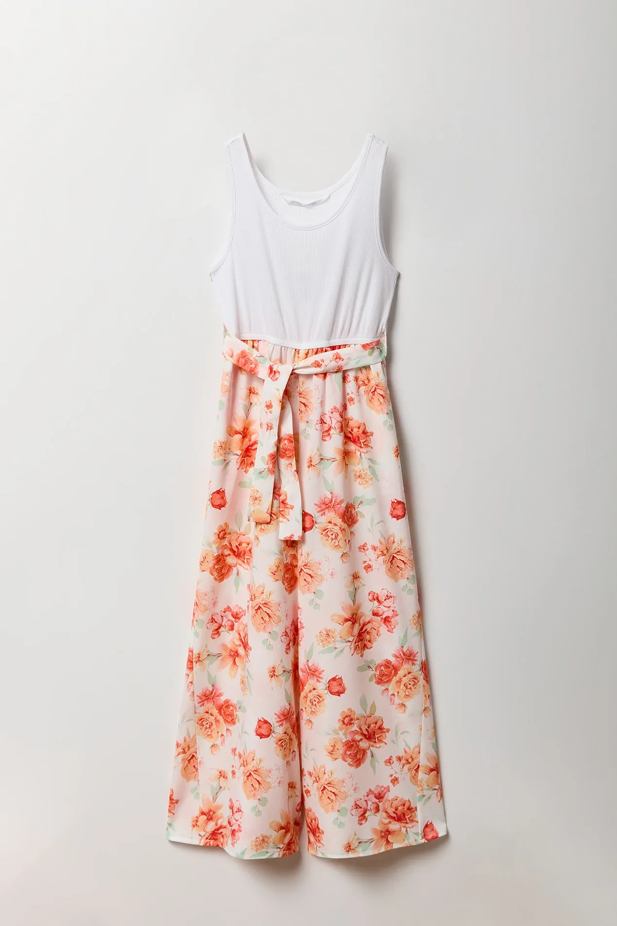 Justaucorps fleuri à jambe large avec ceinture pour fille sold by Urban Planet product image thumbnail 3