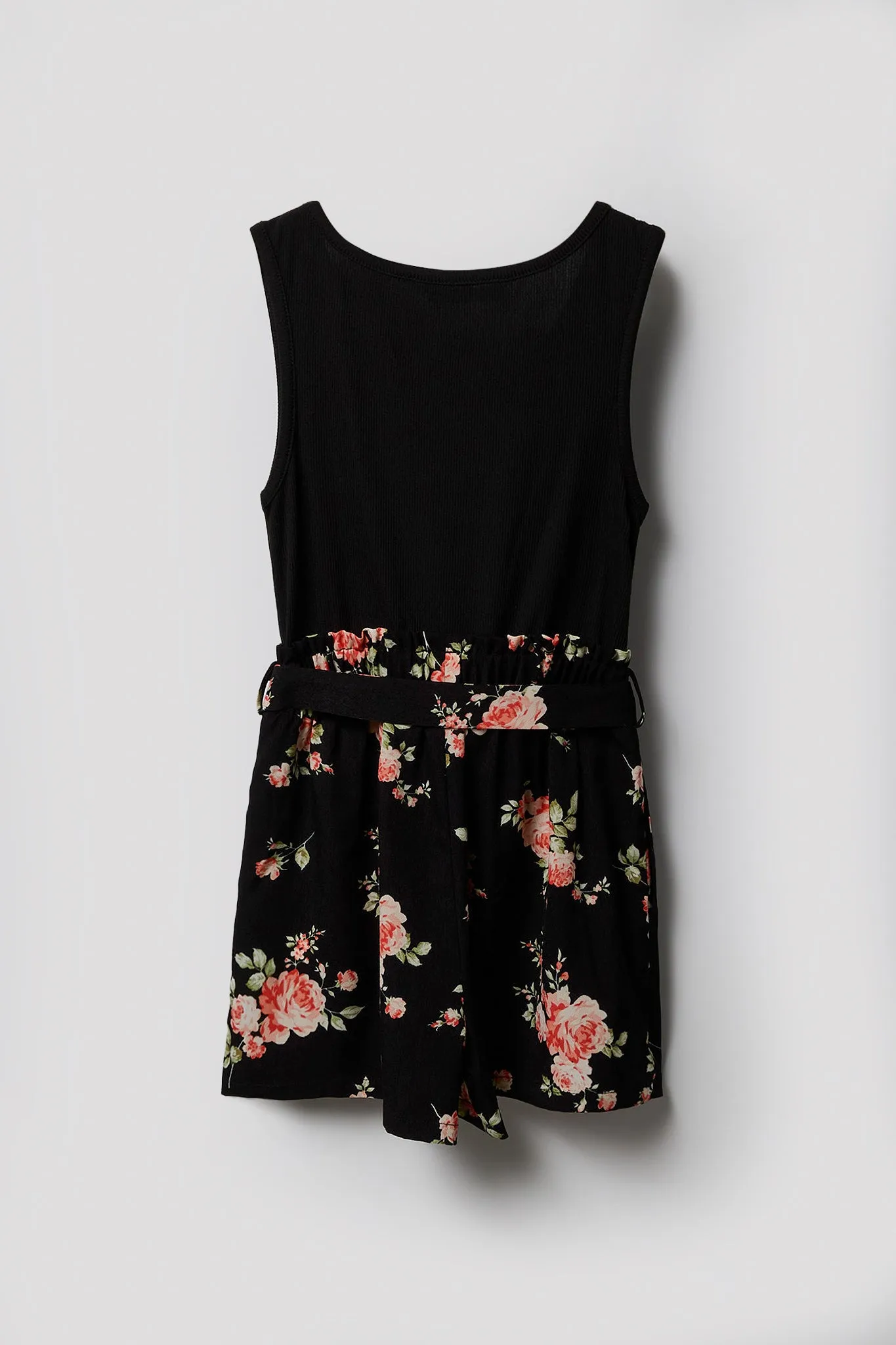 Girls Floral Belted Romper sold by Urban Planet product image thumbnail 4
