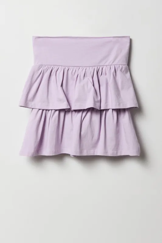 Jupe-short étagée à volant pour filles sold by Urban Planet