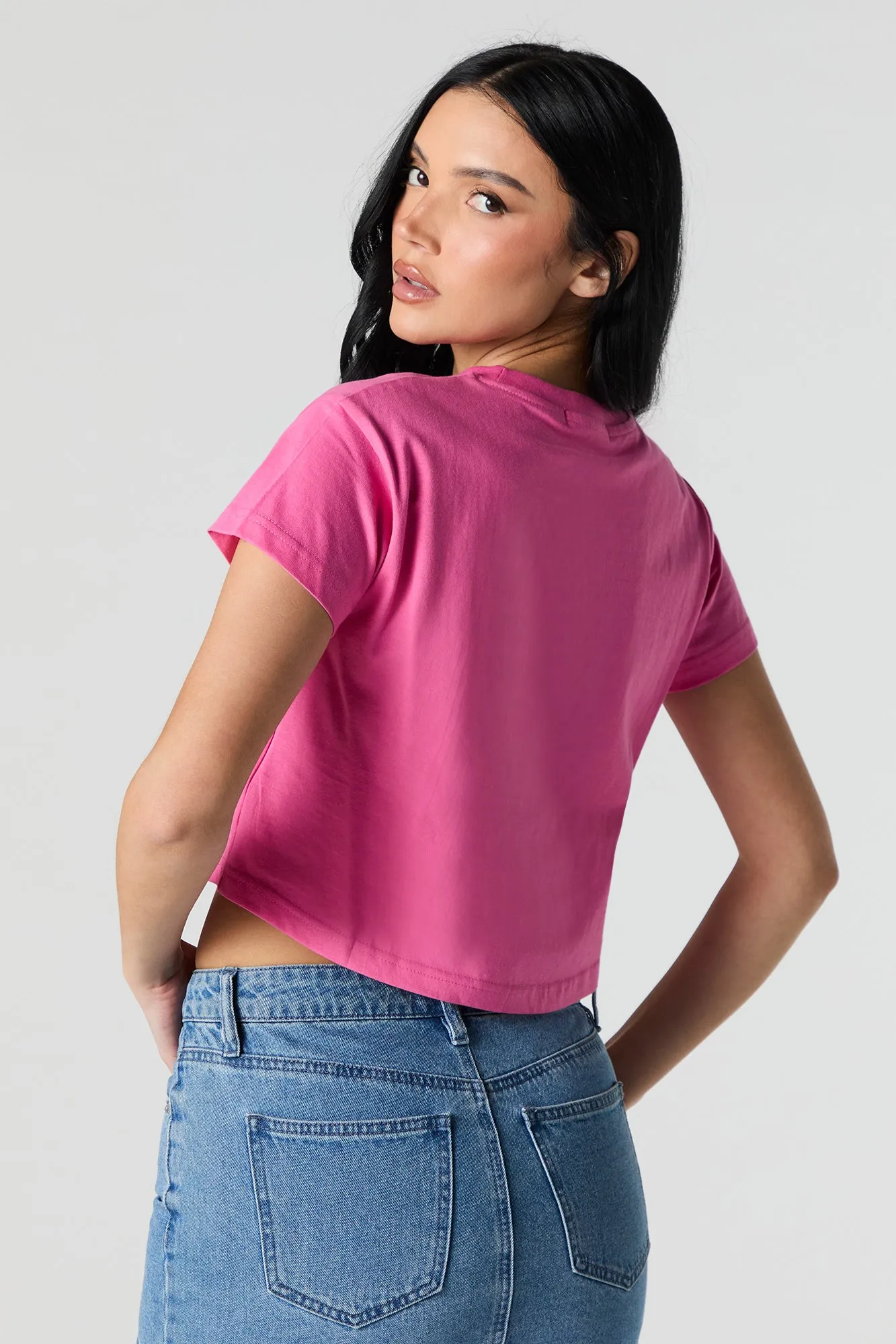 Spoiled Rhinestone Graphic Cropped T-Shirt sold by Urban Planet product image thumbnail 2