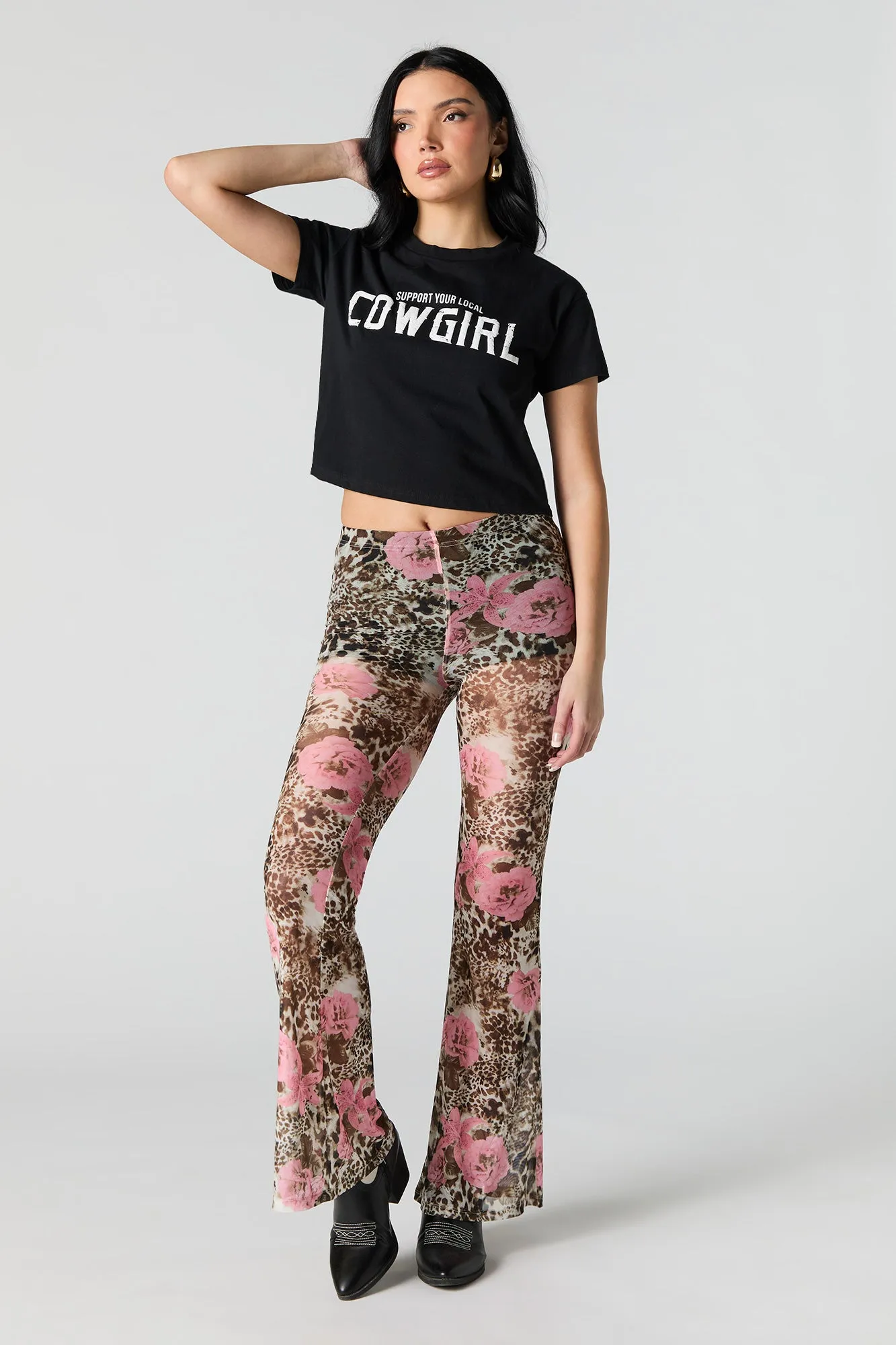 T-shirt court à imprimé Local Cowgirl sold by Urban Planet product image thumbnail 3