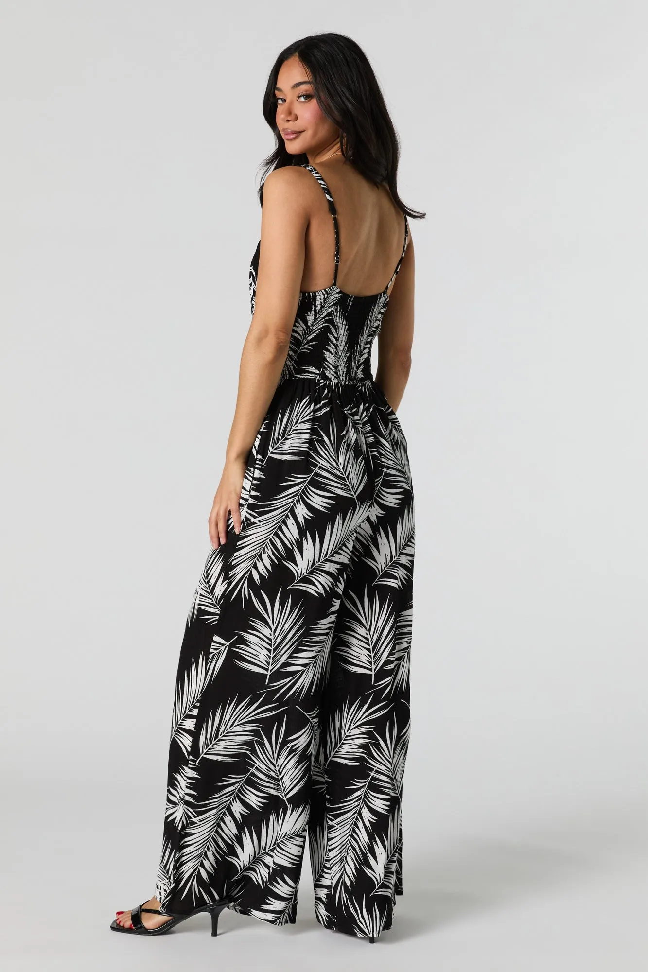 Smocked Waist Wide Leg Jumpsuit sold by Urban Planet product image thumbnail 3