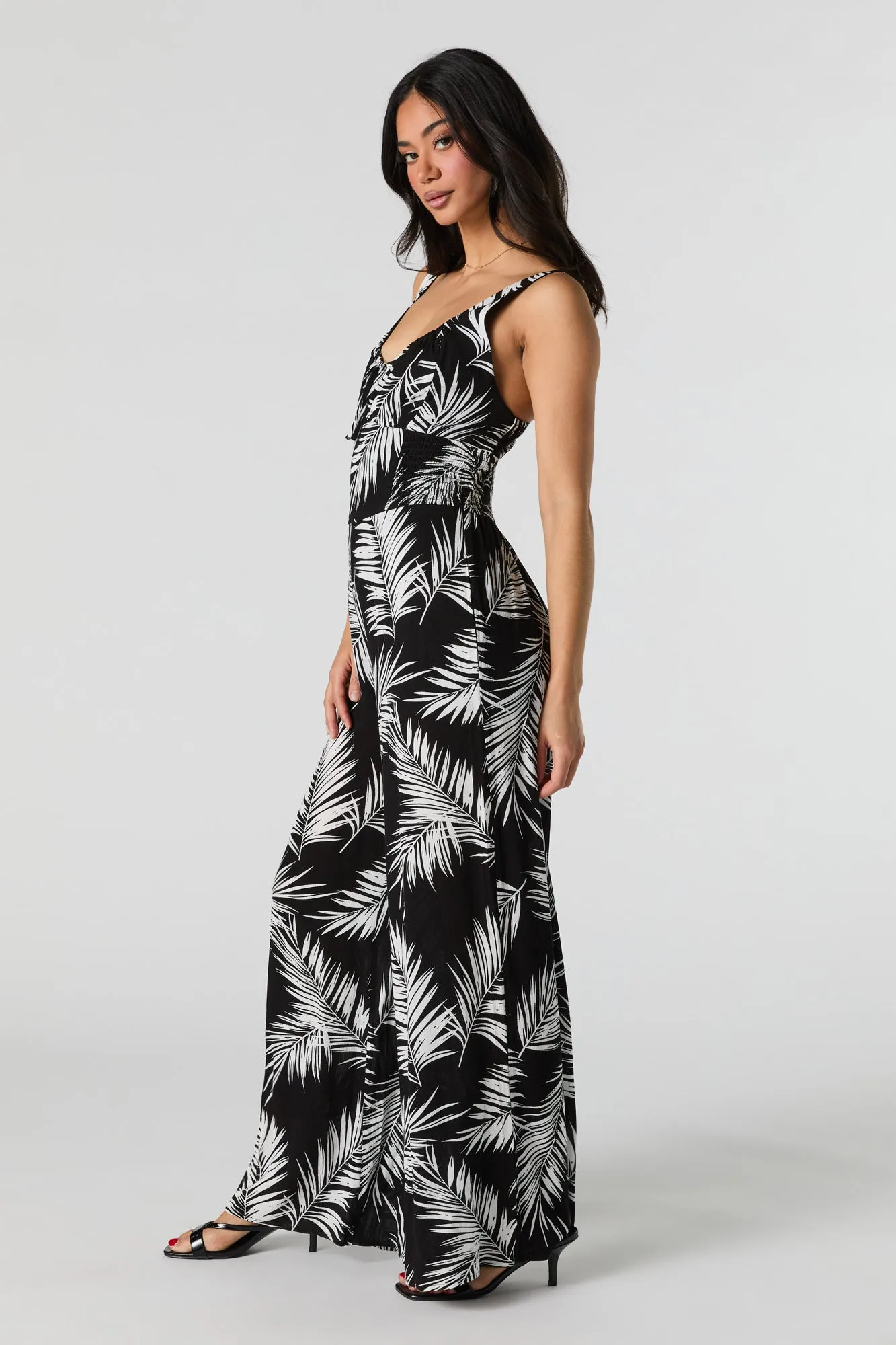 Smocked Waist Wide Leg Jumpsuit sold by Urban Planet product image thumbnail 2
