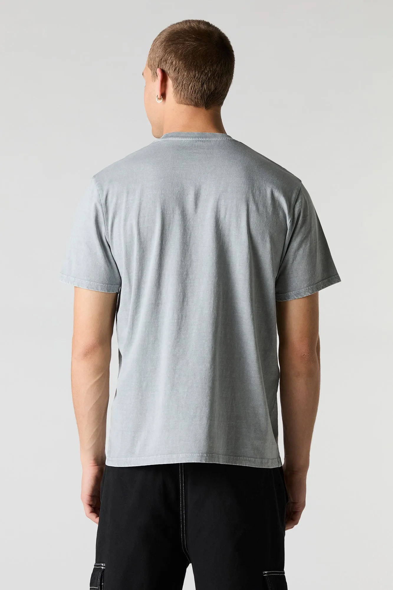 T-shirt délavé avec motif brodé sold by Urban Planet product image thumbnail 2