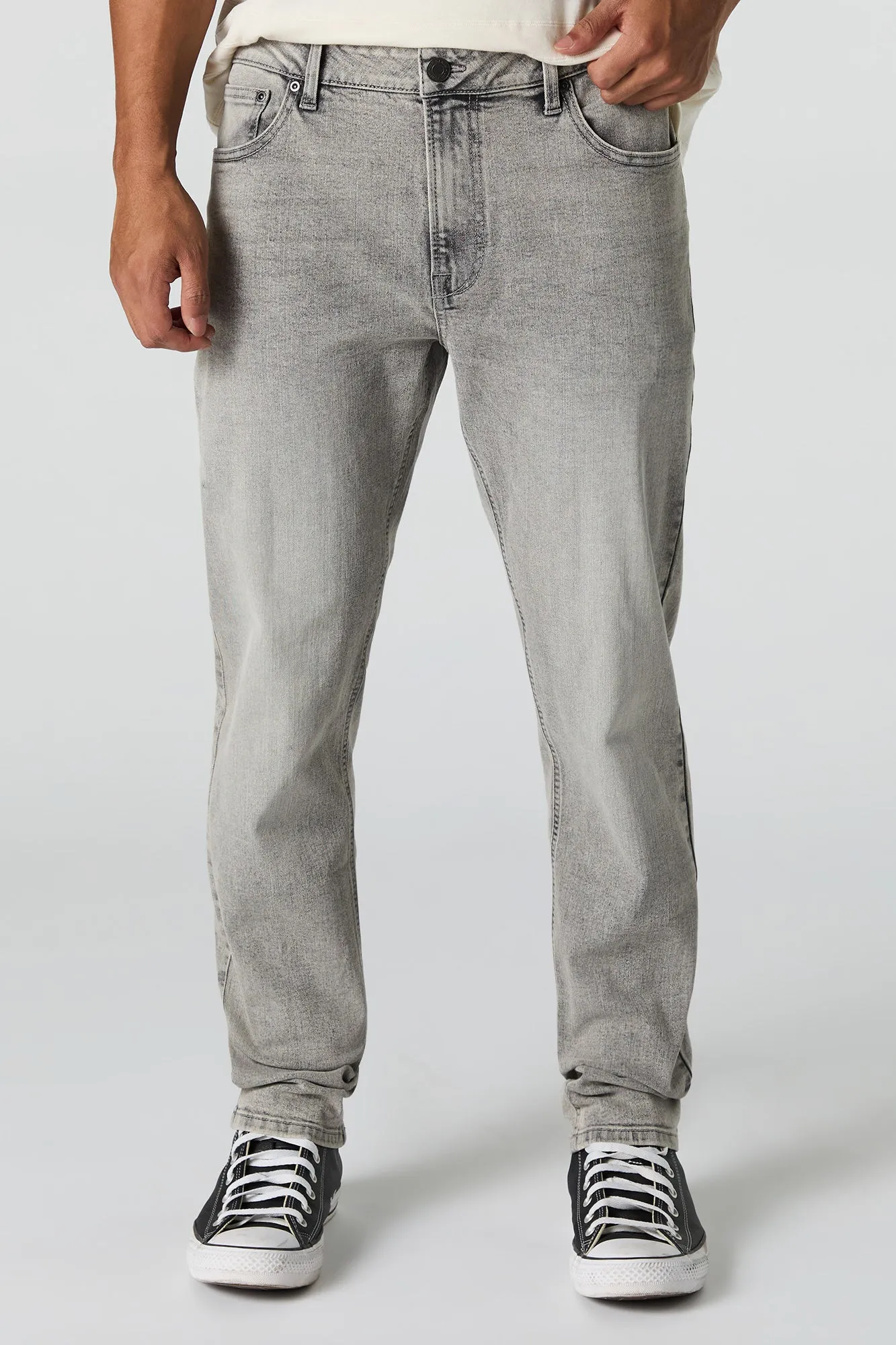 Grey Wash Athletic Jean sold by Urban Planet