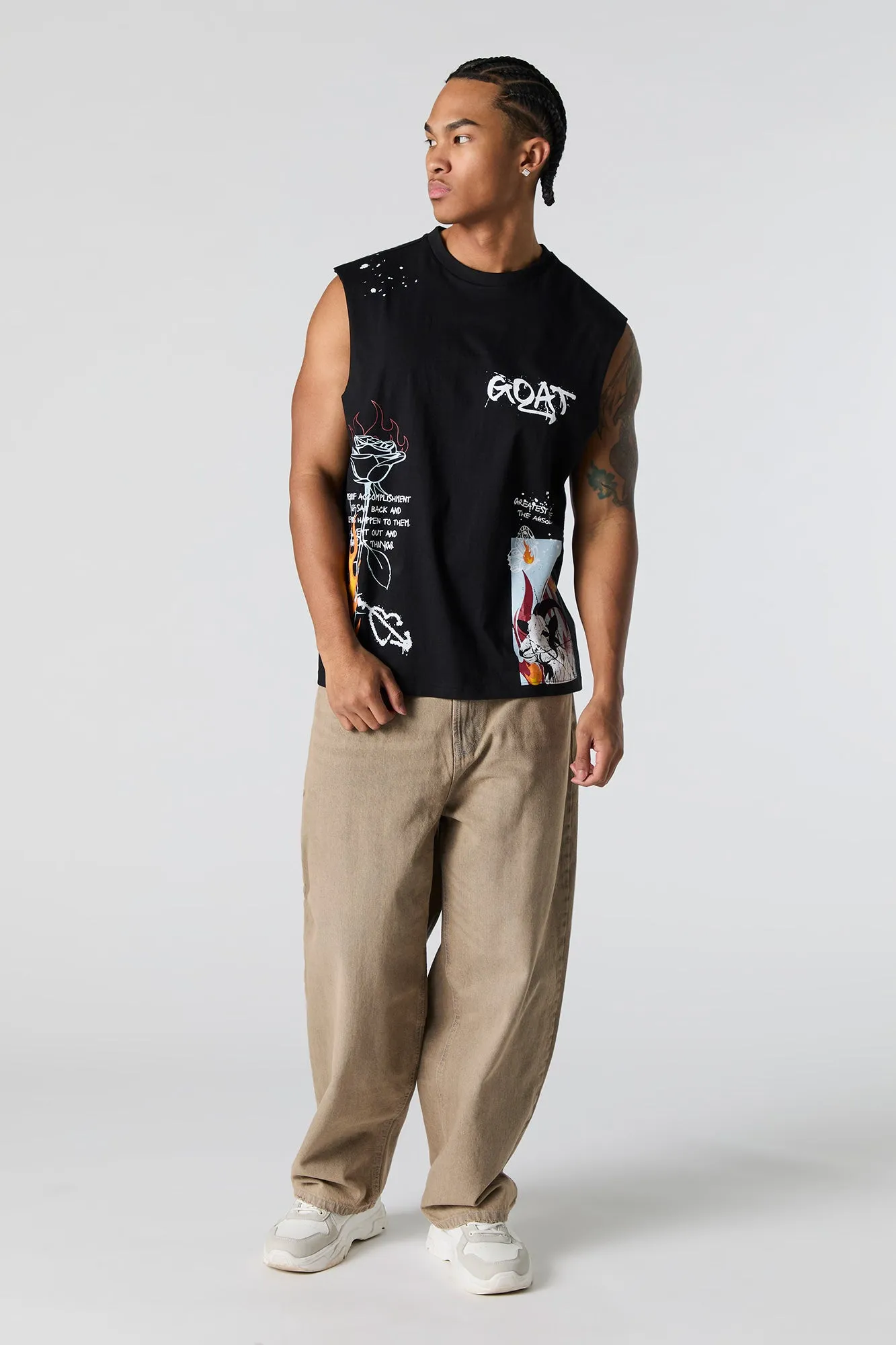 GOAT Graphic Muscle Tank sold by Urban Planet product image thumbnail 3