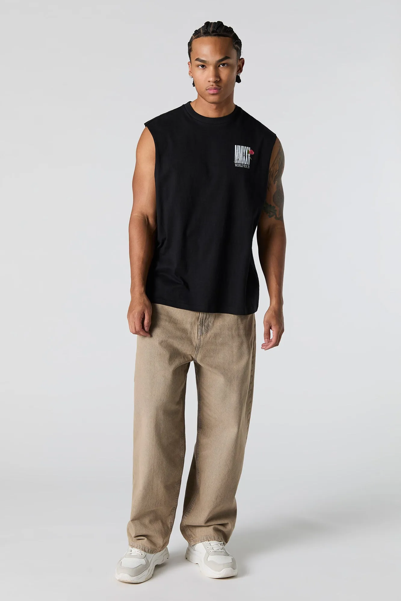 MMXXV World Tour Graphic Muscle Tank sold by Urban Planet product image thumbnail 3