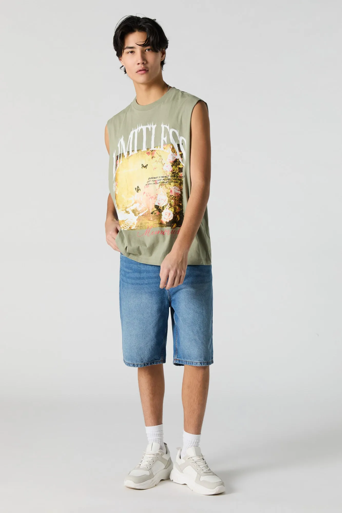 Limitless Graphic Muscle Tank sold by Urban Planet product image thumbnail 3