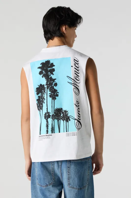 Santa Monica Graphic Muscle Tank sold by Urban Planet