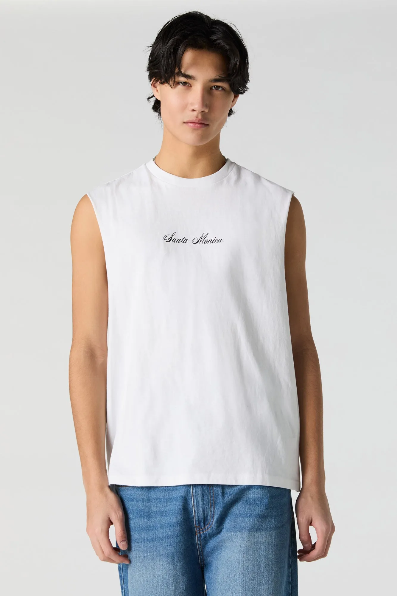 Santa Monica Graphic Muscle Tank sold by Urban Planet product image thumbnail 2