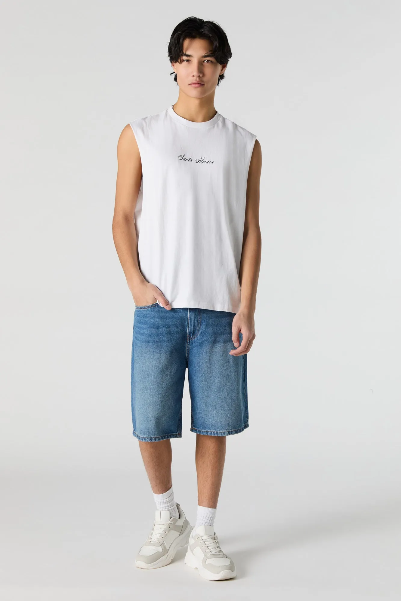 Santa Monica Graphic Muscle Tank sold by Urban Planet product image thumbnail 3