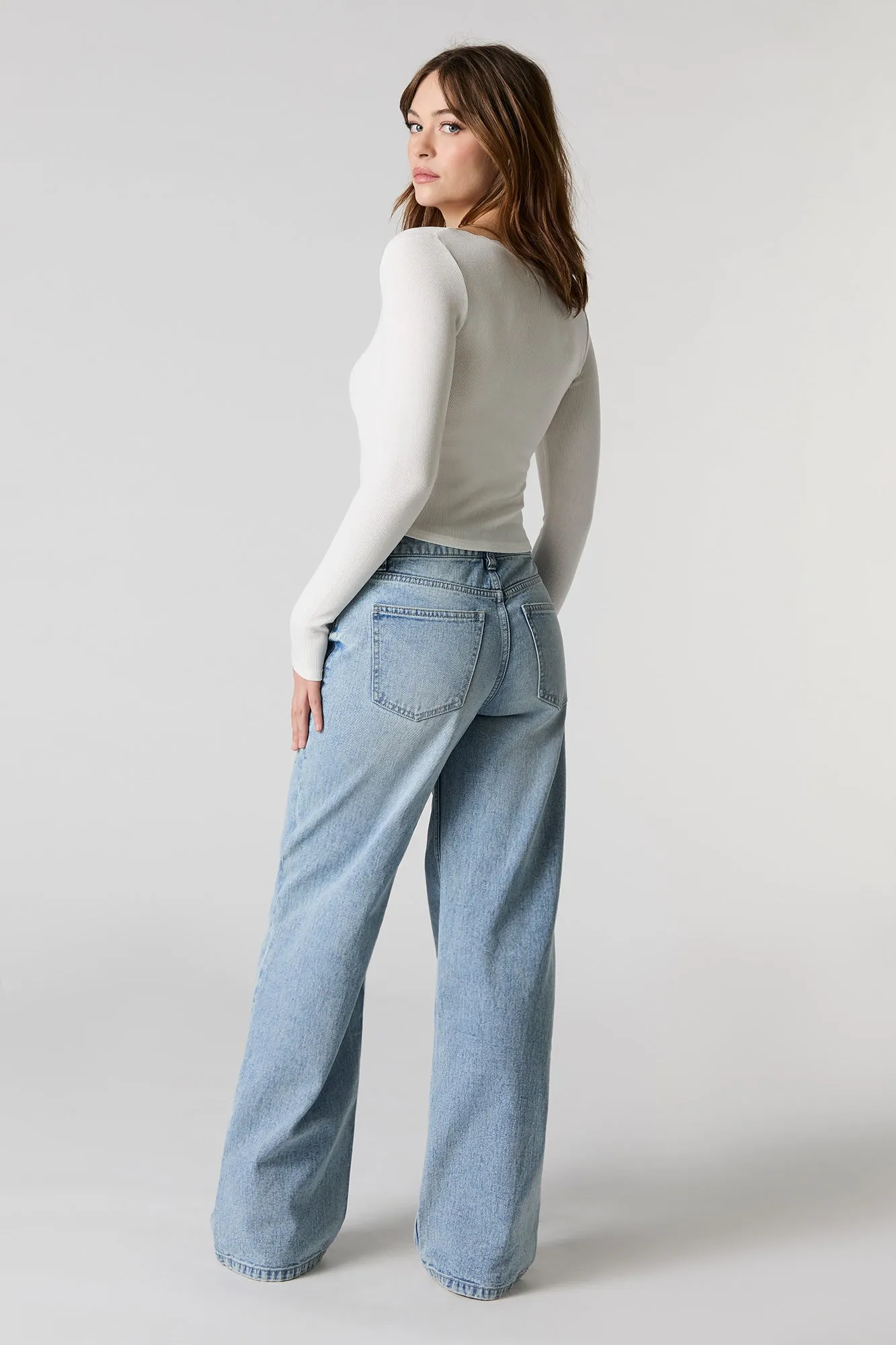 Jean de planchiste taille basse délavé pâle sold by Urban Planet product image thumbnail 3