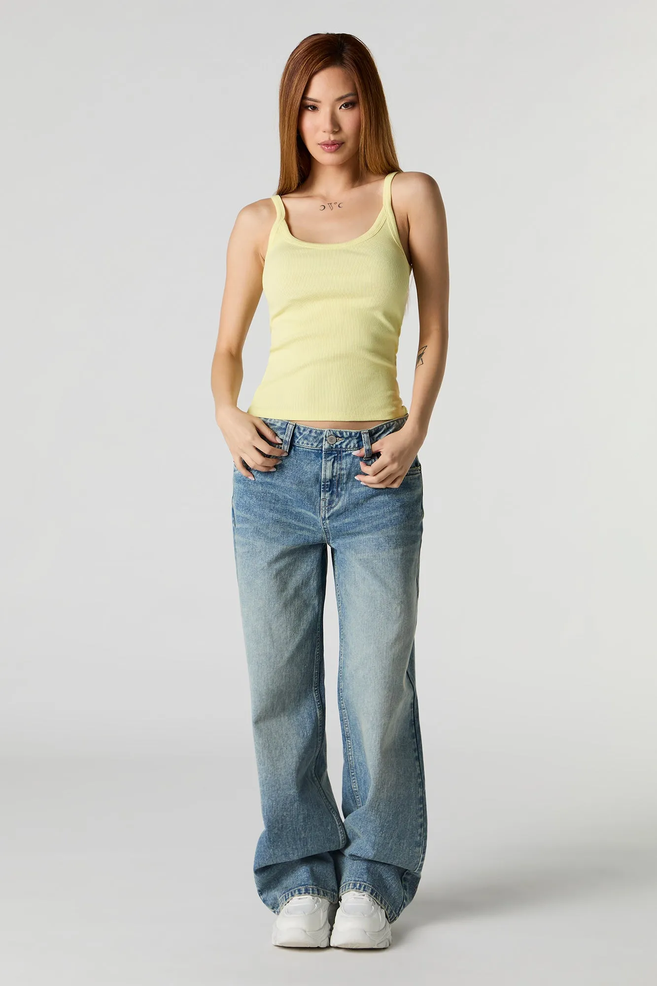 Ribbed Scoop Neck Tank sold by Urban Planet product image thumbnail 3