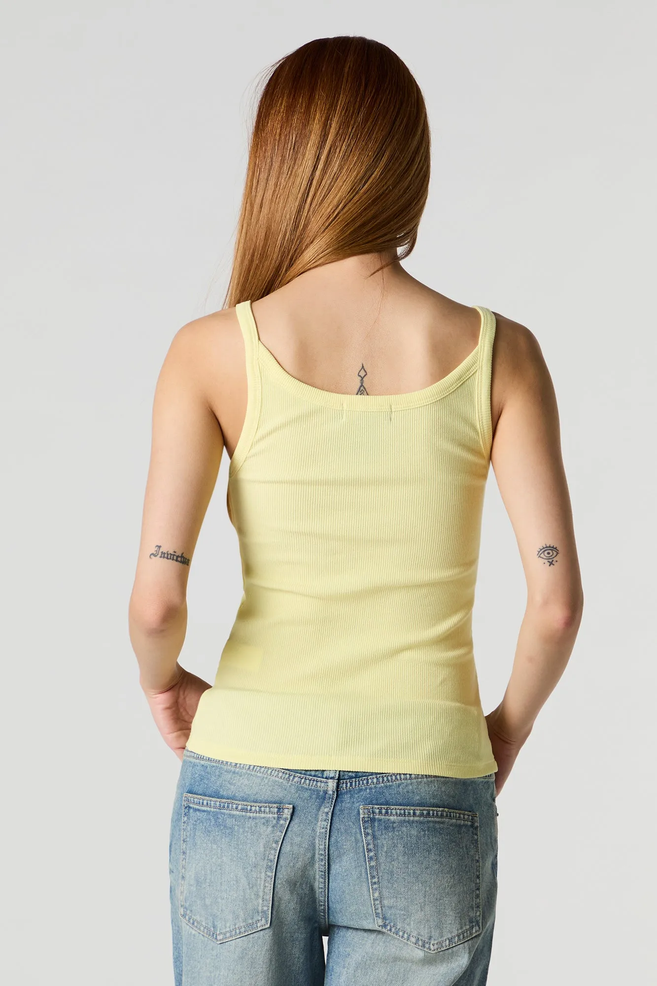 Ribbed Scoop Neck Tank sold by Urban Planet product image thumbnail 2