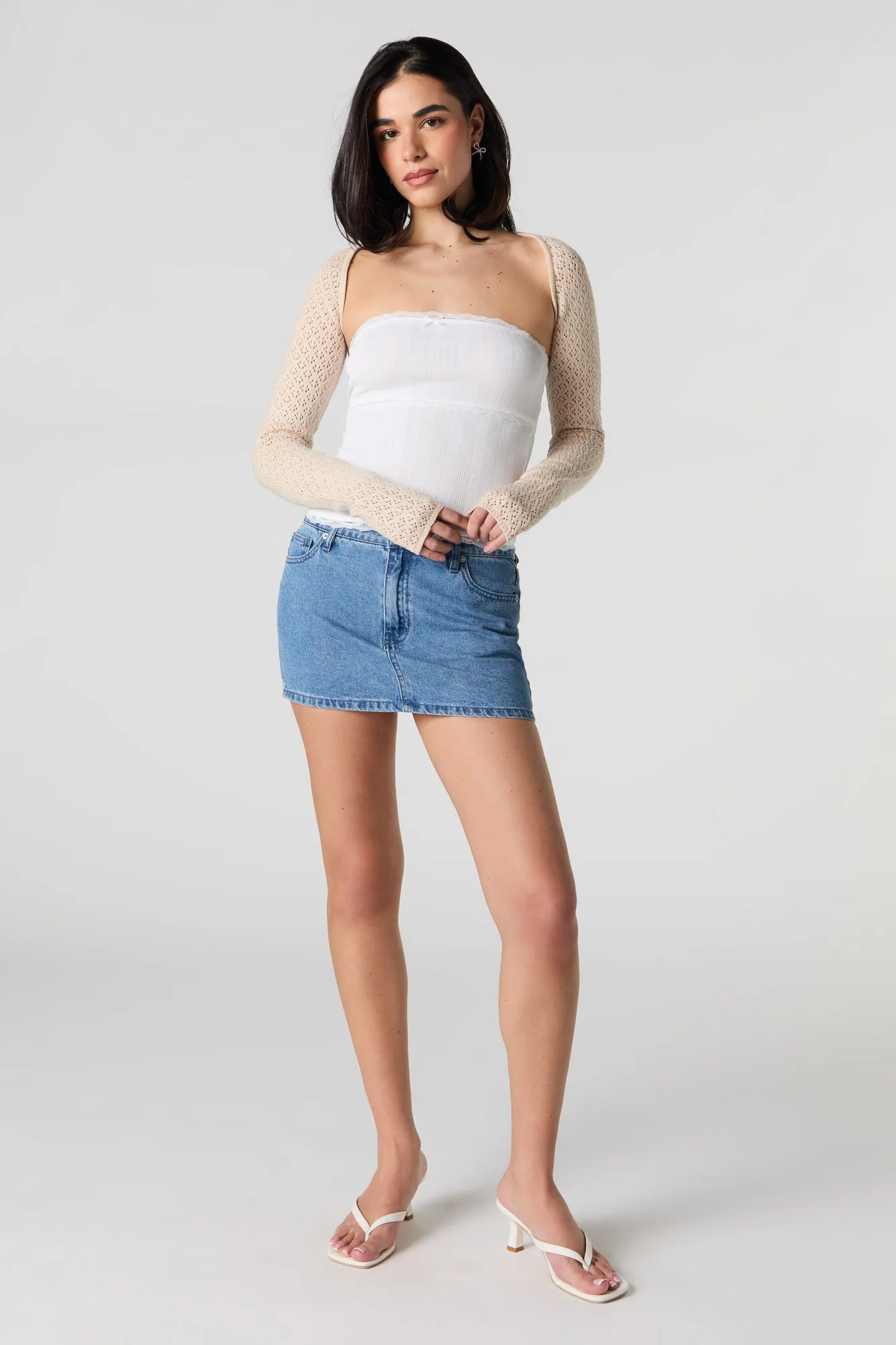 Pointelle Knit Bolero sold by Urban Planet product image thumbnail 3