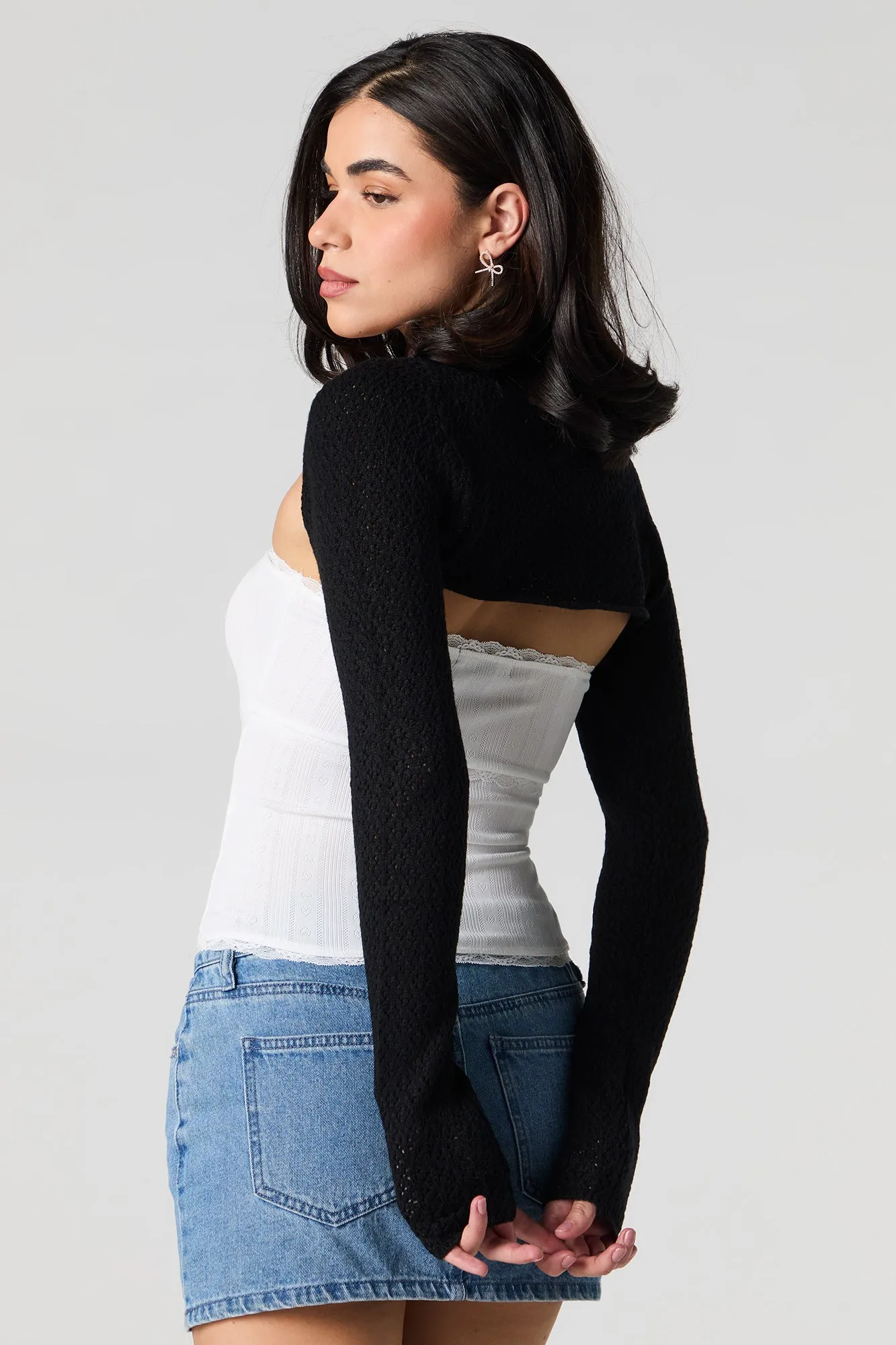 Pointelle Knit Bolero sold by Urban Planet product image thumbnail 5