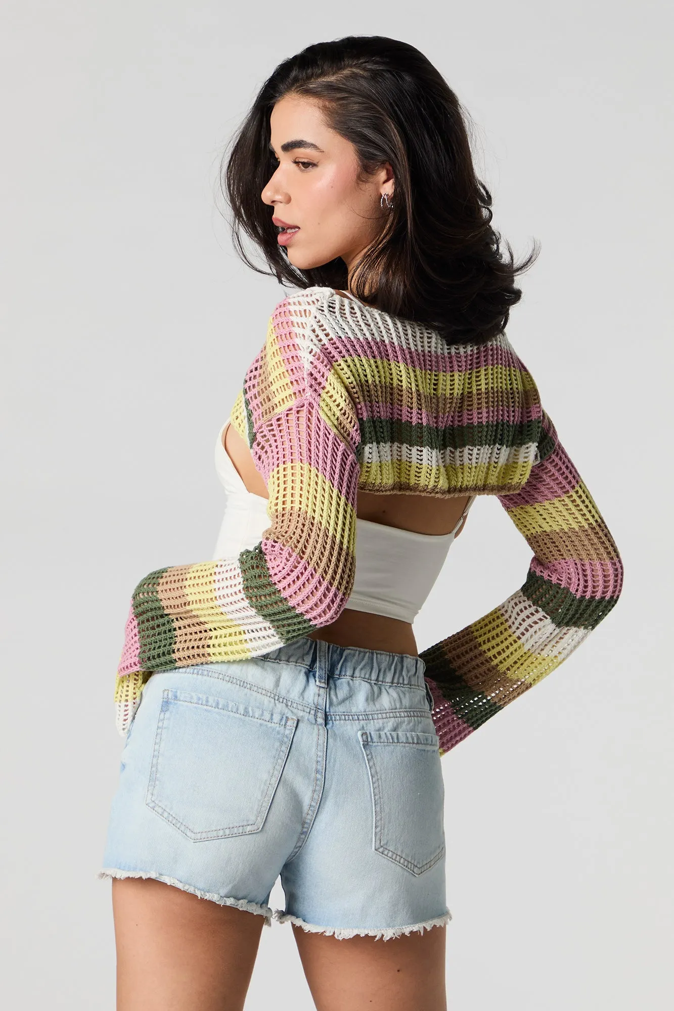 Elastic Waist Frayed Denim Short sold by Urban Planet product image thumbnail 2