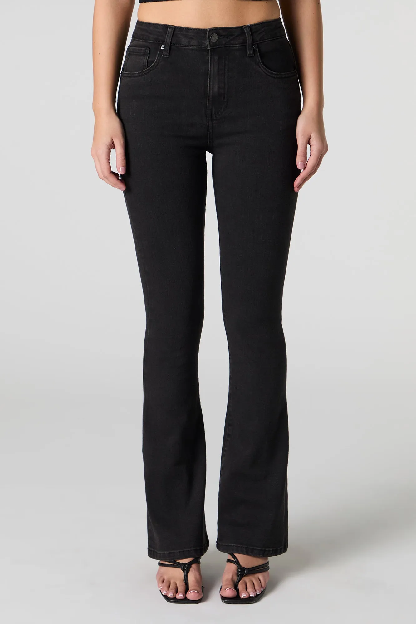 Mid Rise Embroidered Back Pocket Flare Jean sold by Urban Planet product image thumbnail 3