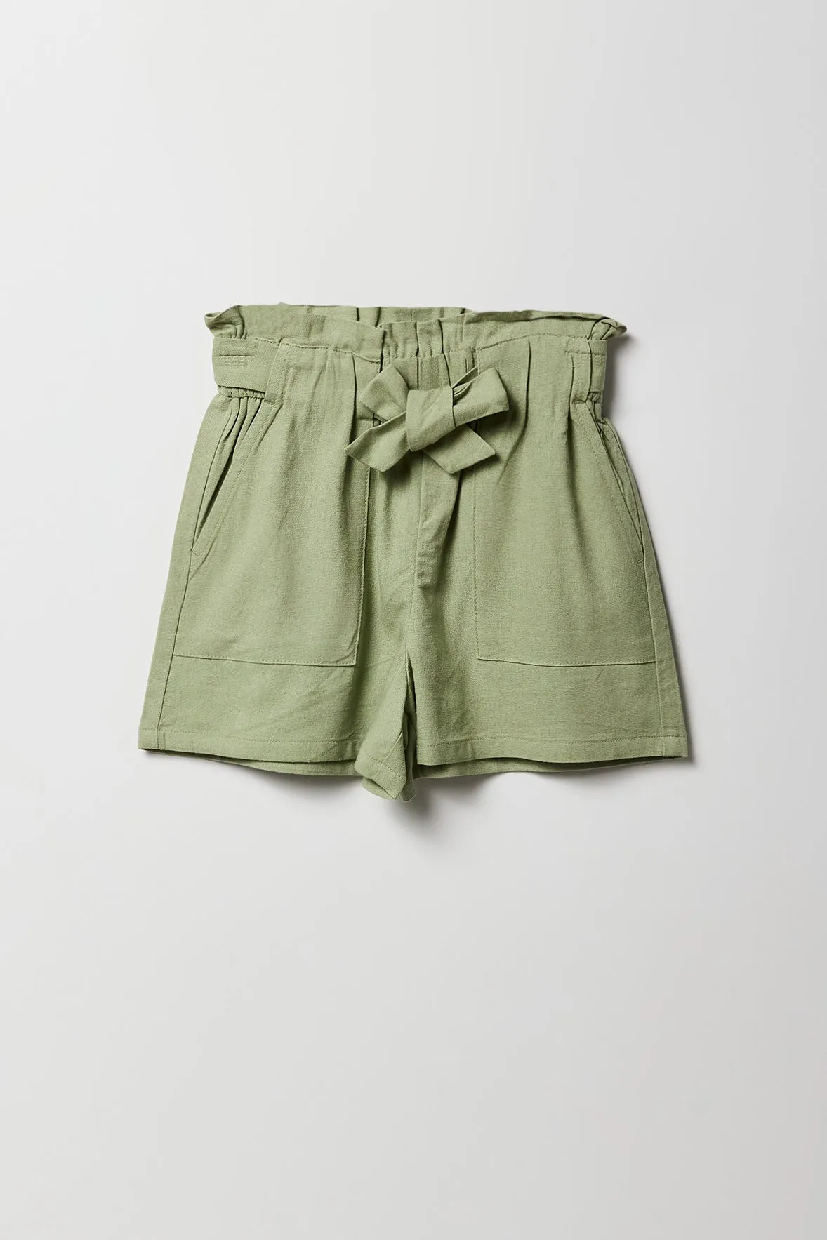 Girls Linen Paperbag Short sold by Urban Planet