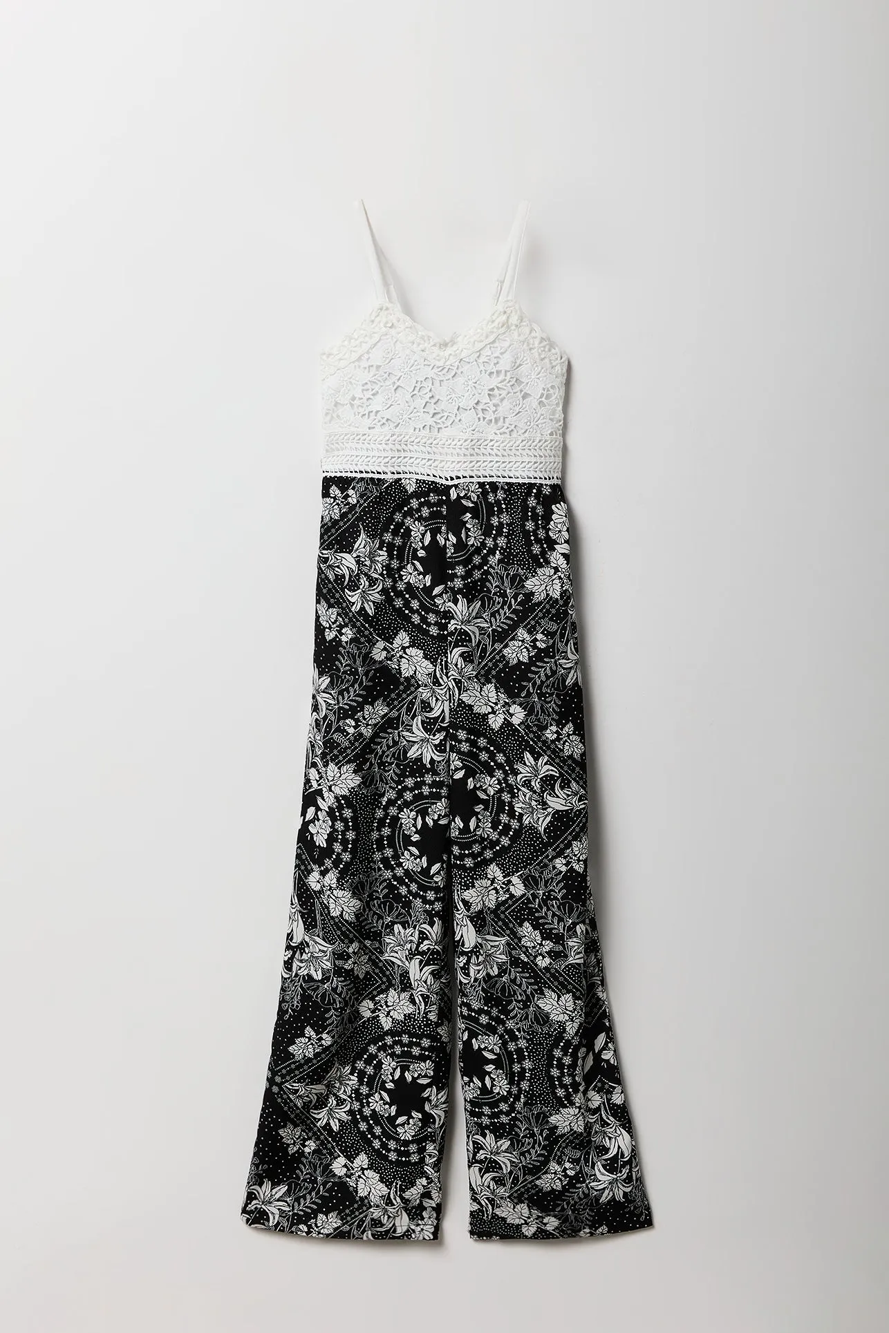 Girls Crochet Floral Wide Leg Jumpsuit sold by Urban Planet product image thumbnail 5