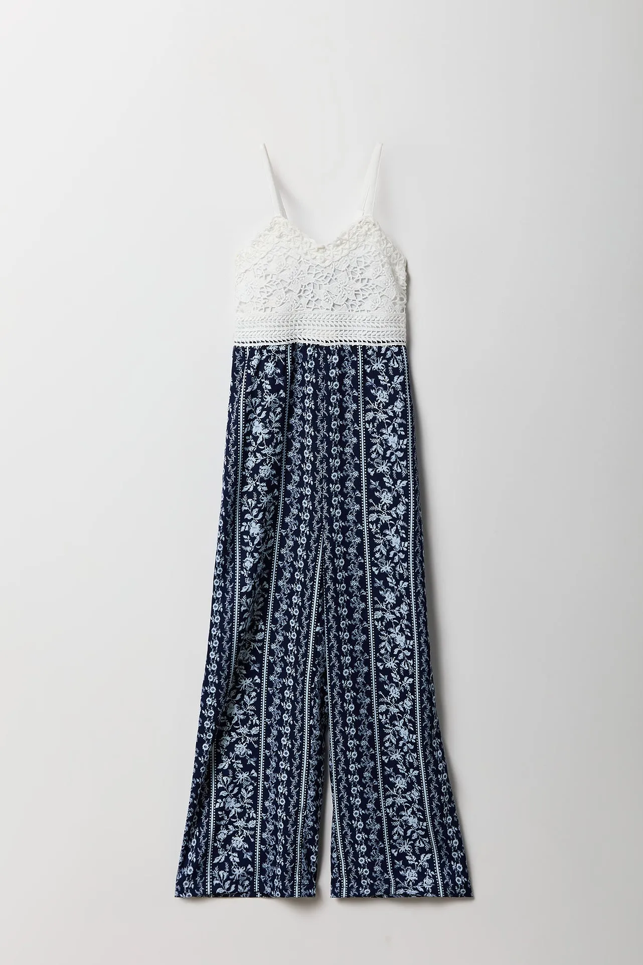 Girls Crochet Floral Wide Leg Jumpsuit sold by Urban Planet product image thumbnail 3