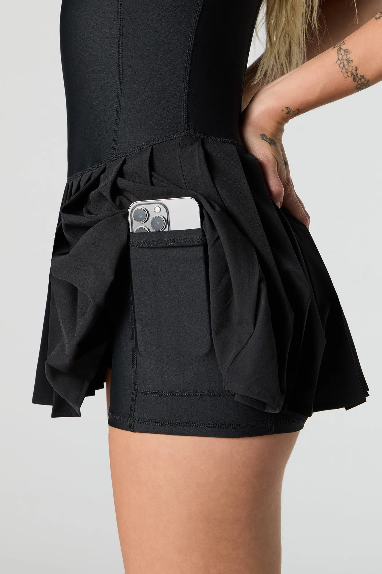 Active Pleated Tennis Romper sold by Urban Planet product image thumbnail 4