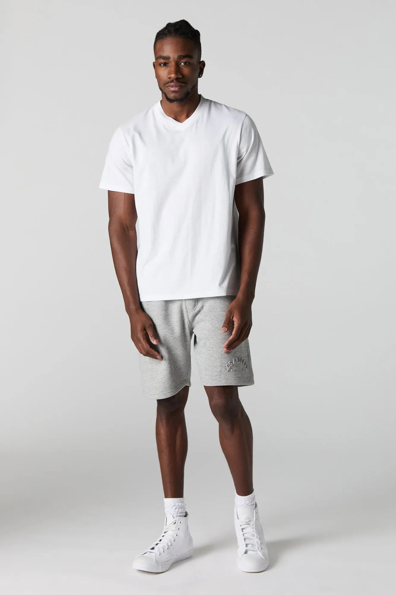 Solid V-Neck T-Shirt sold by Urban Planet product image thumbnail 3