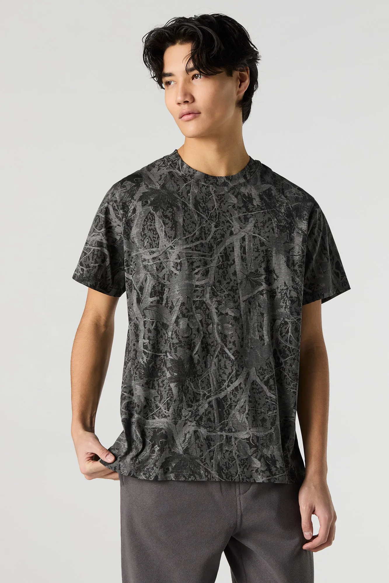 Camo Print T-Shirt sold by Urban Planet product image thumbnail 4