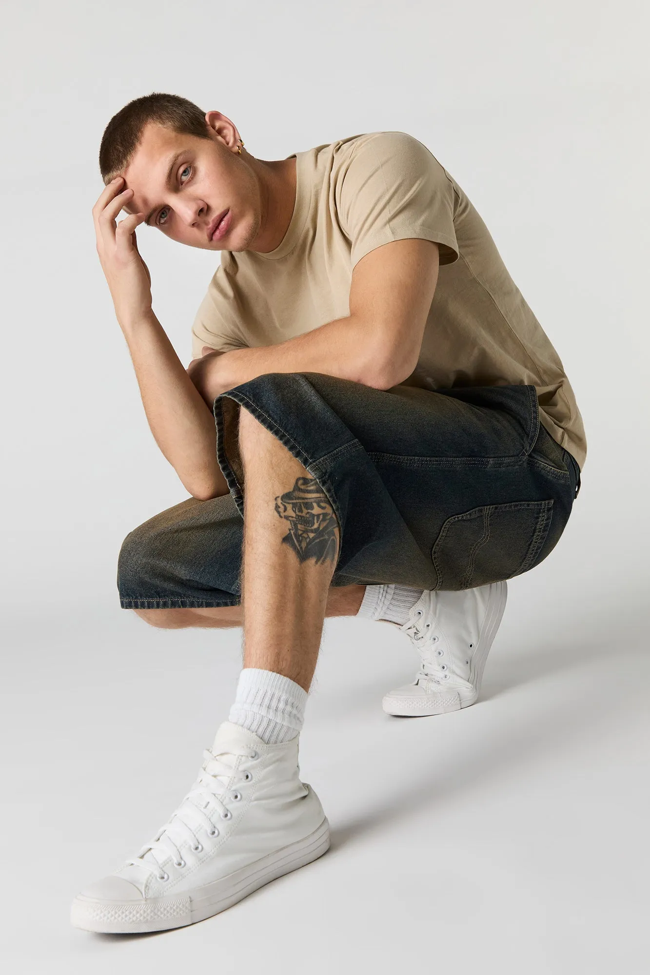 Jort de planchiste en denim sold by Urban Planet