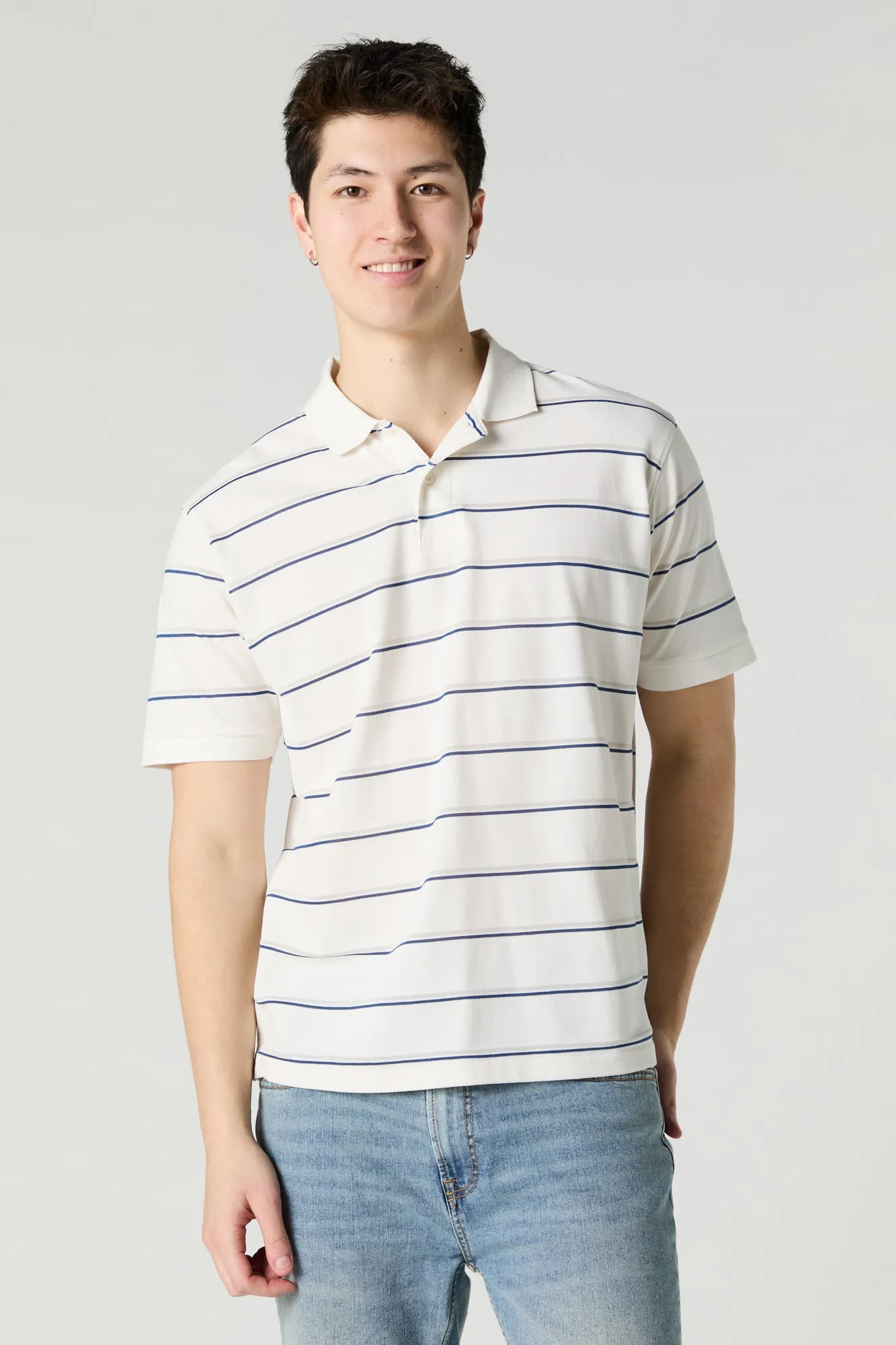 Striped Polo Top sold by Urban Planet