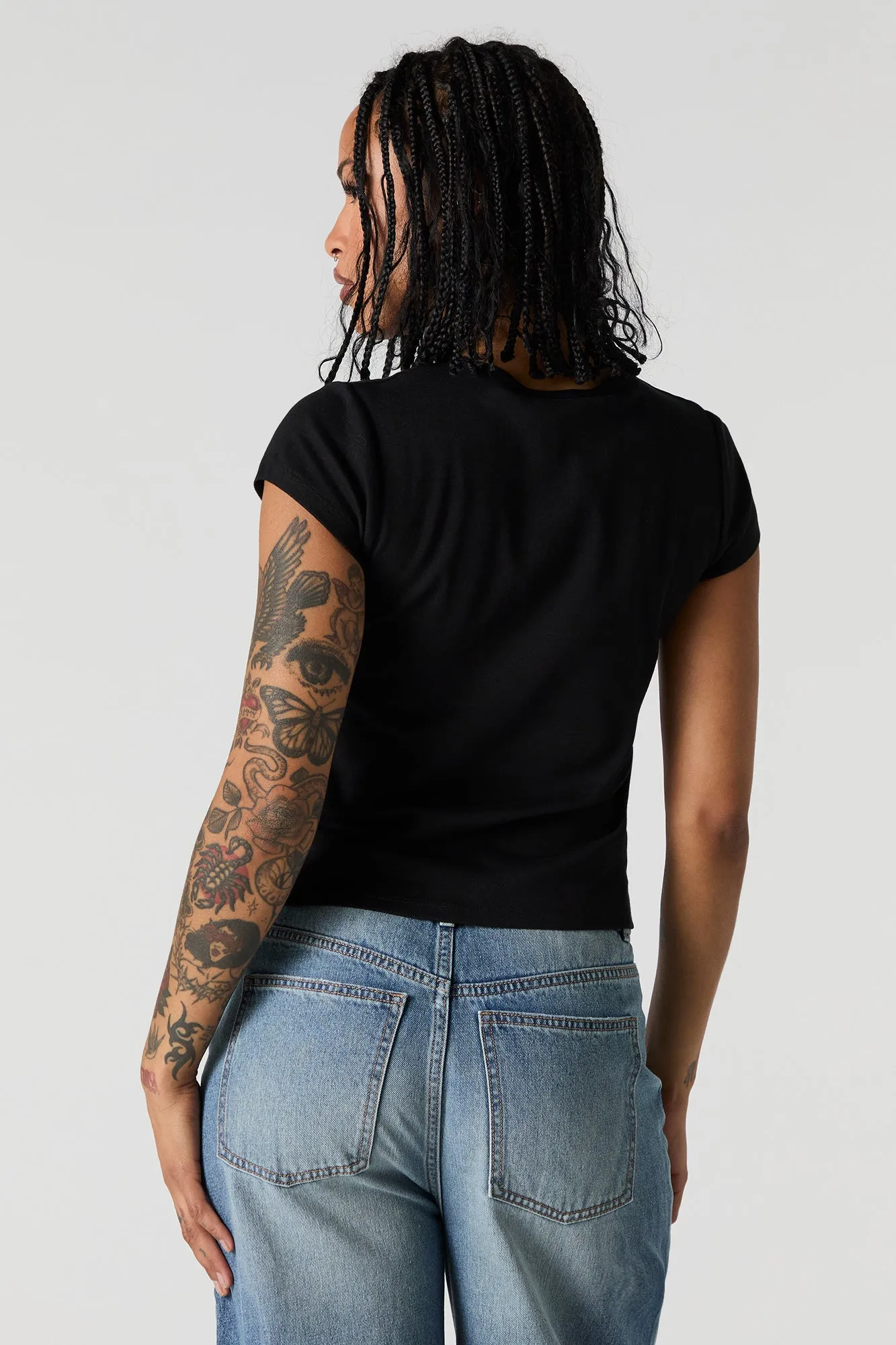 T-shirt côtelé ras du cou sold by Urban Planet product image thumbnail 5