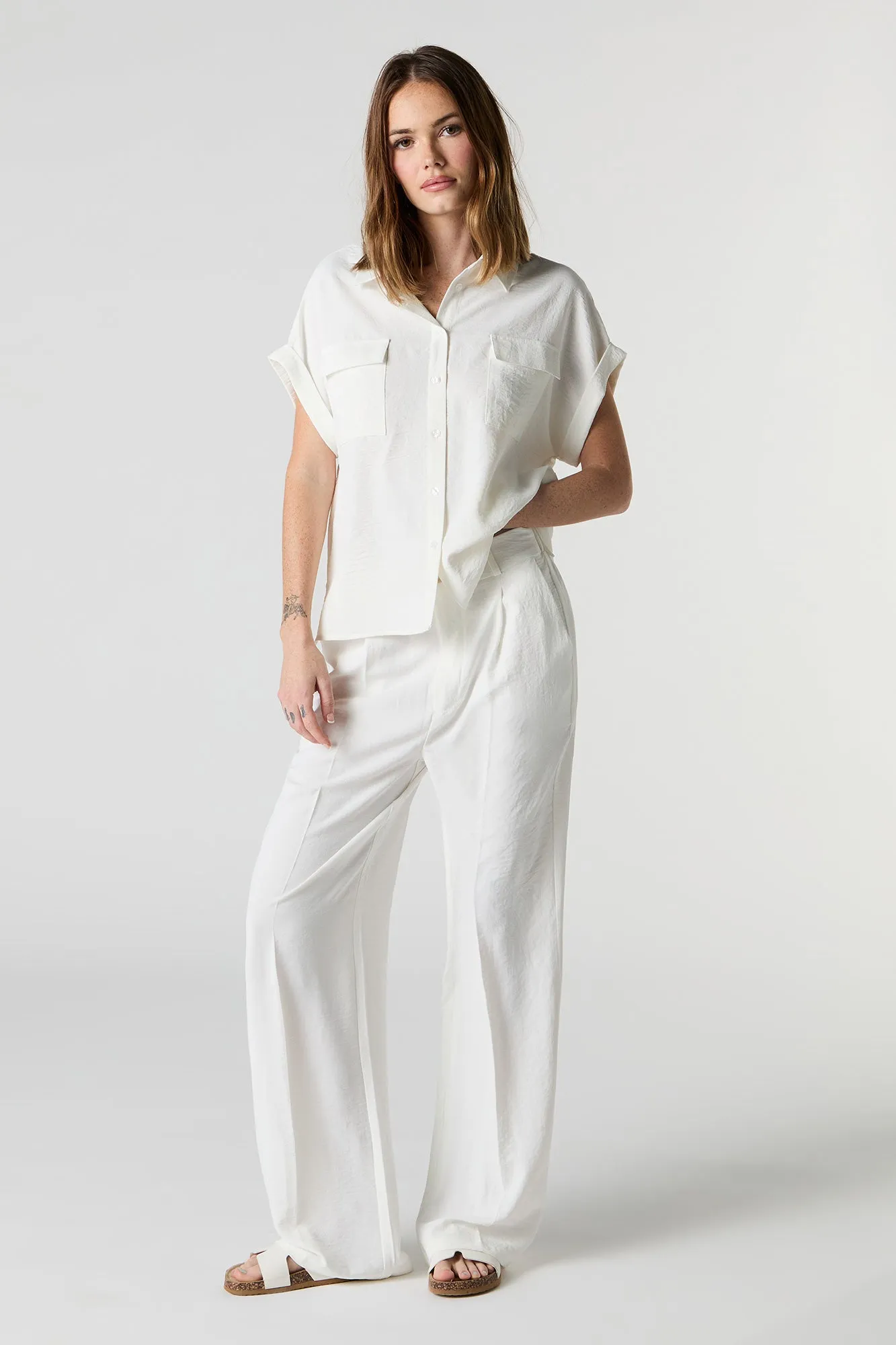 Flowy Pleated Pant sold by Urban Planet