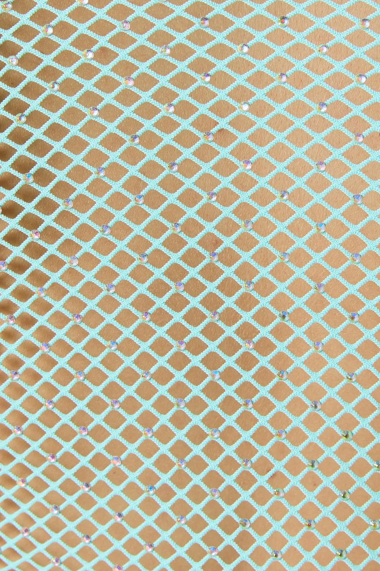 Rhinestone Fishnet Long Sleeve Crop Top sold by Urban Planet product image thumbnail 4