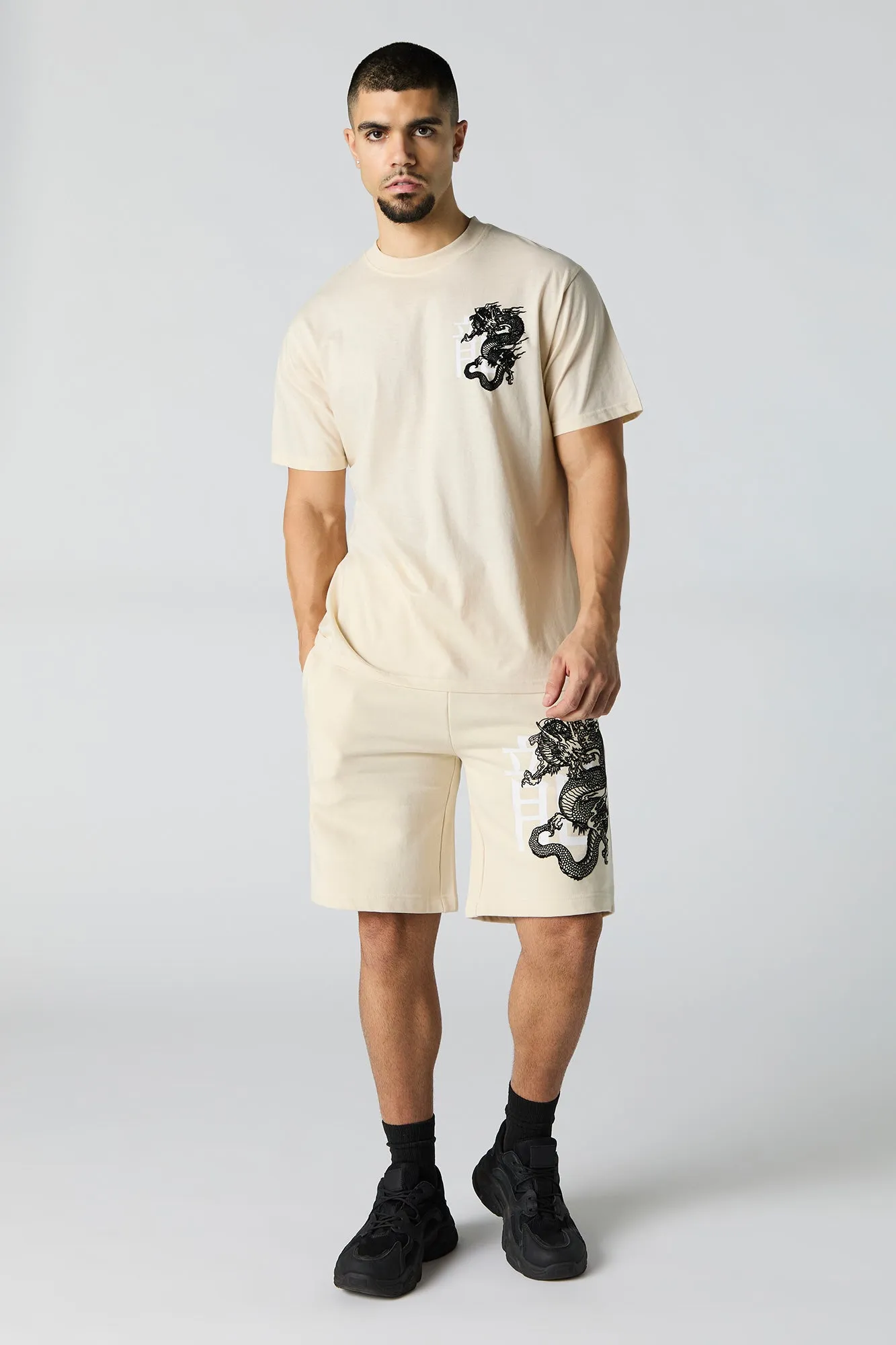 Short long en molleton imprimé dragon sold by Urban Planet product image thumbnail 2