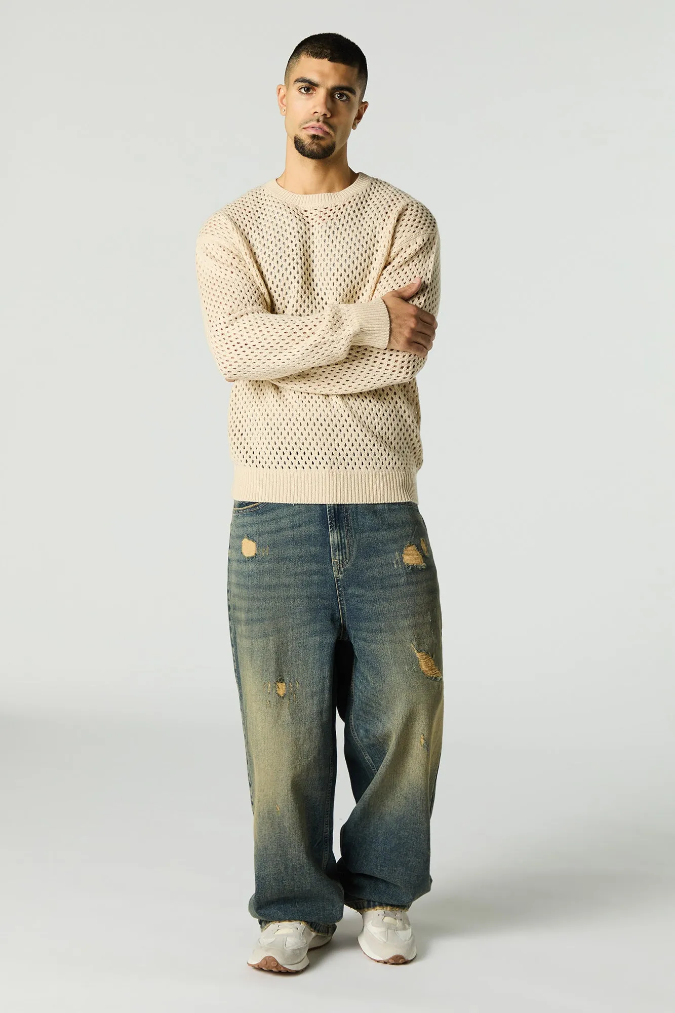 Vintage Wash Distressed Super Baggy Jean sold by Urban Planet product image thumbnail 2