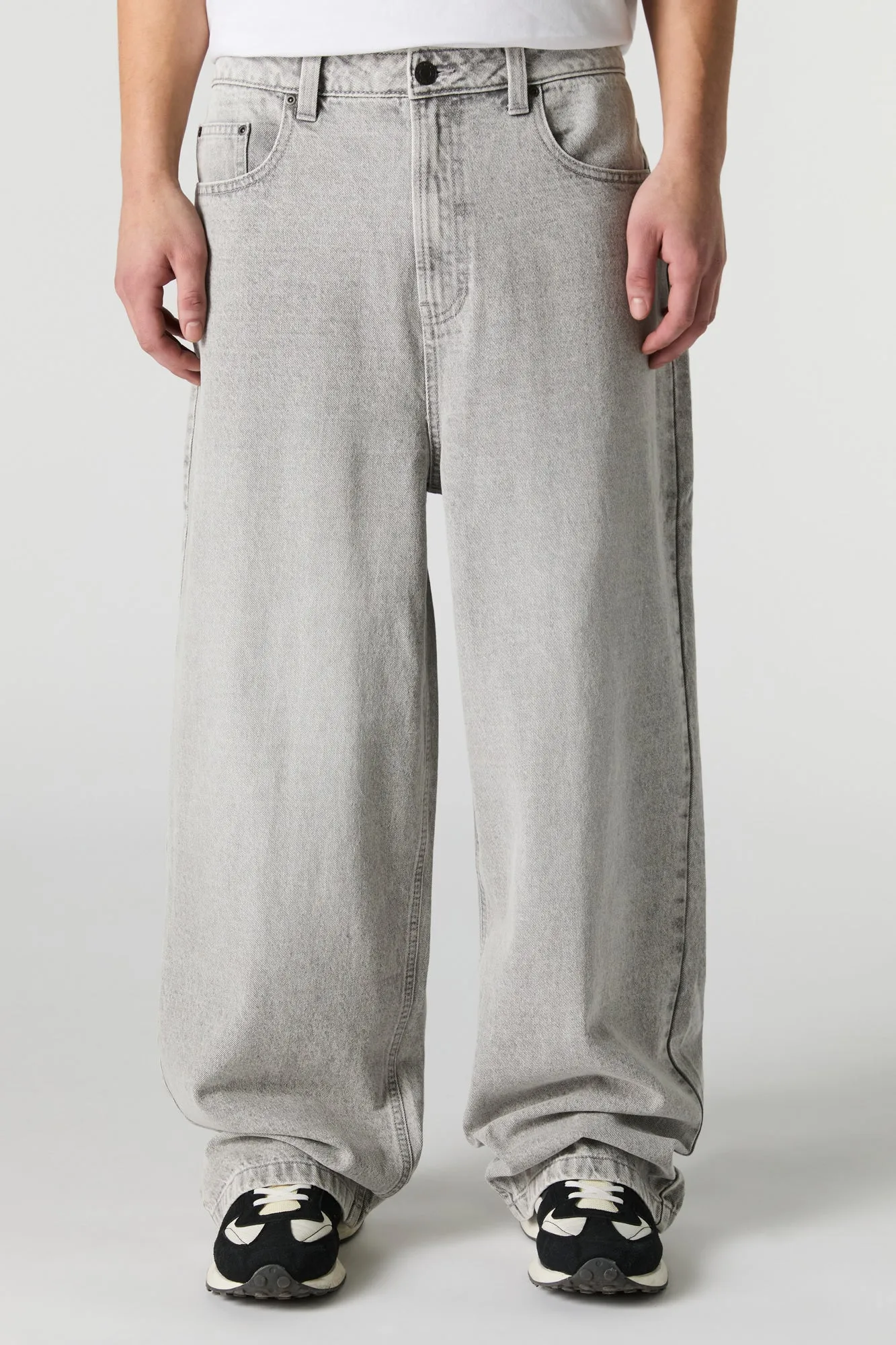 Grey Wash Super Baggy Jean sold by Urban Planet