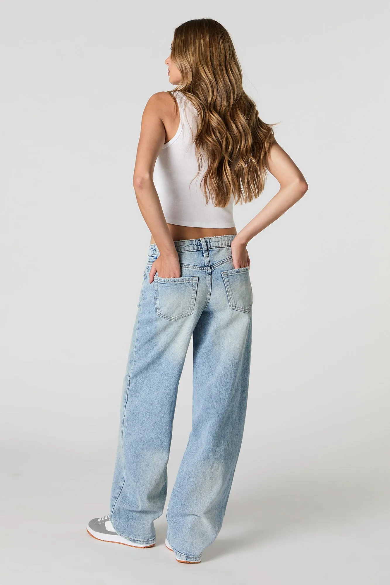 Vintage Light Wash Low Rise Baggy Jean sold by Urban Planet product image thumbnail 3
