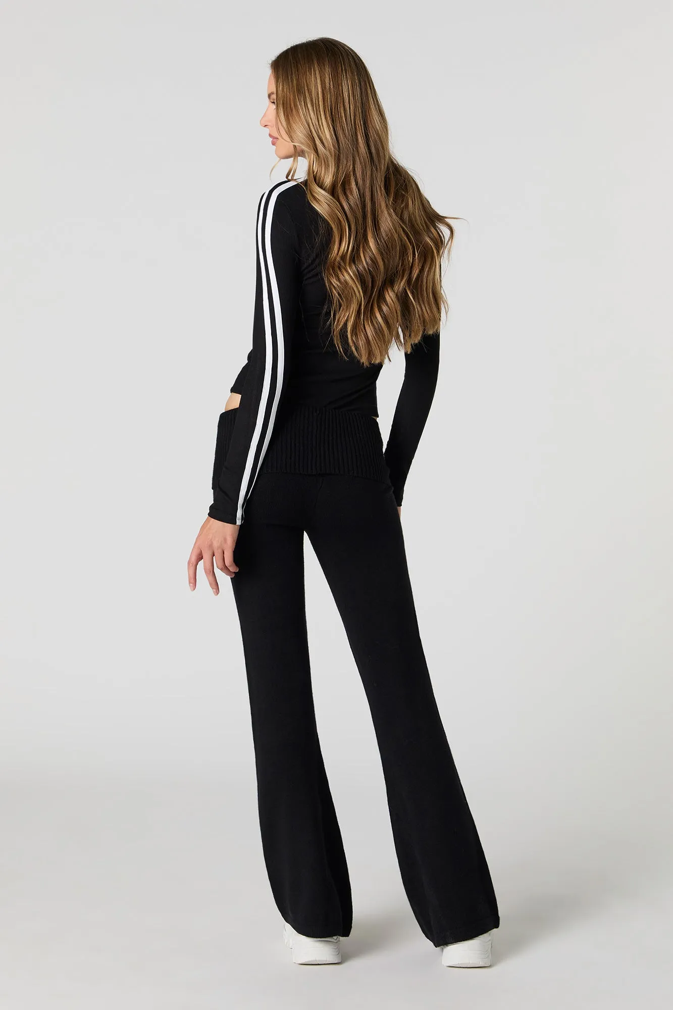 Knit Foldover Waist Flare Pant sold by Urban Planet product image thumbnail 3