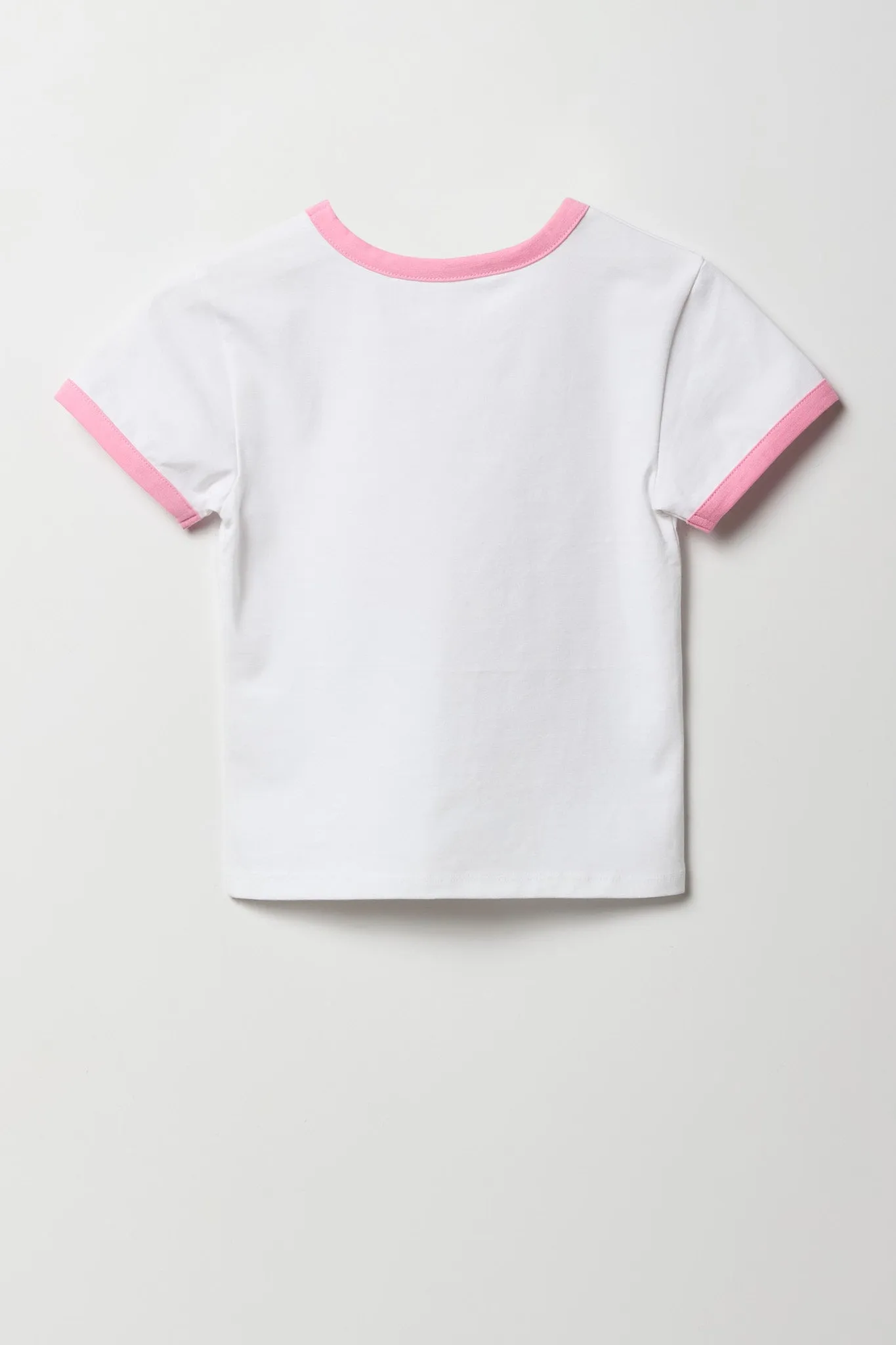 Girls Graphic Ringer T-Shirt sold by Urban Planet product image thumbnail 4