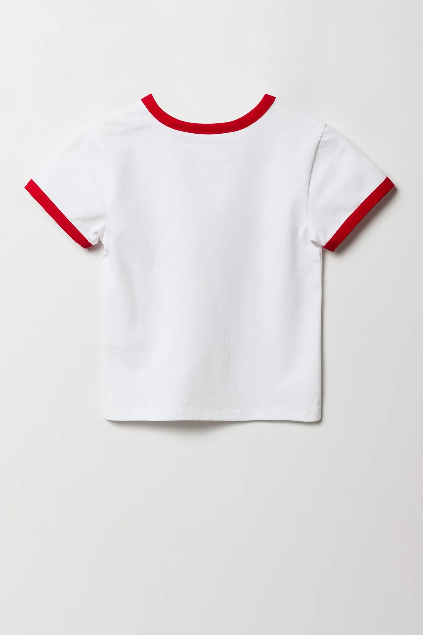 Girls Graphic Ringer T-Shirt sold by Urban Planet product image thumbnail 2