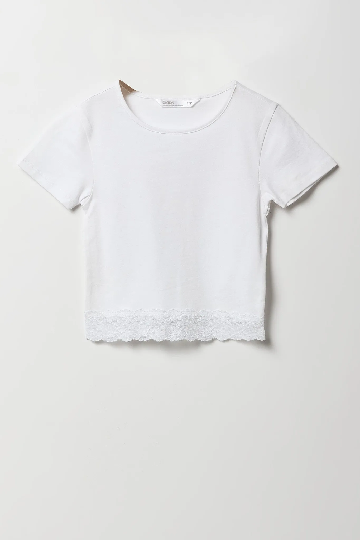 T-shirt à bordure de dentelle pour filles sold by Urban Planet product image thumbnail 5
