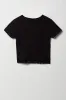 T-shirt à bordure de dentelle pour filles sold by Urban Planet