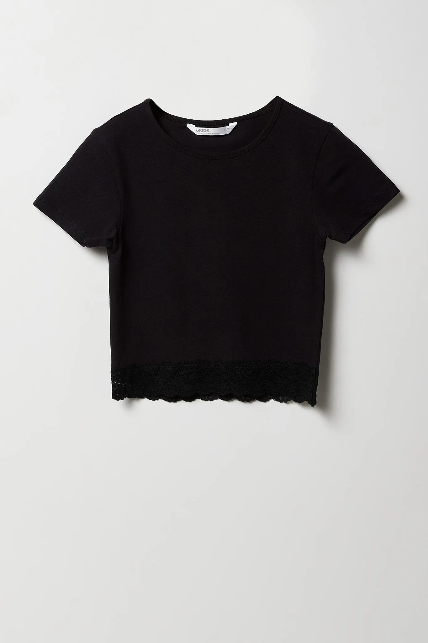 T-shirt à bordure de dentelle pour filles sold by Urban Planet product image thumbnail 3