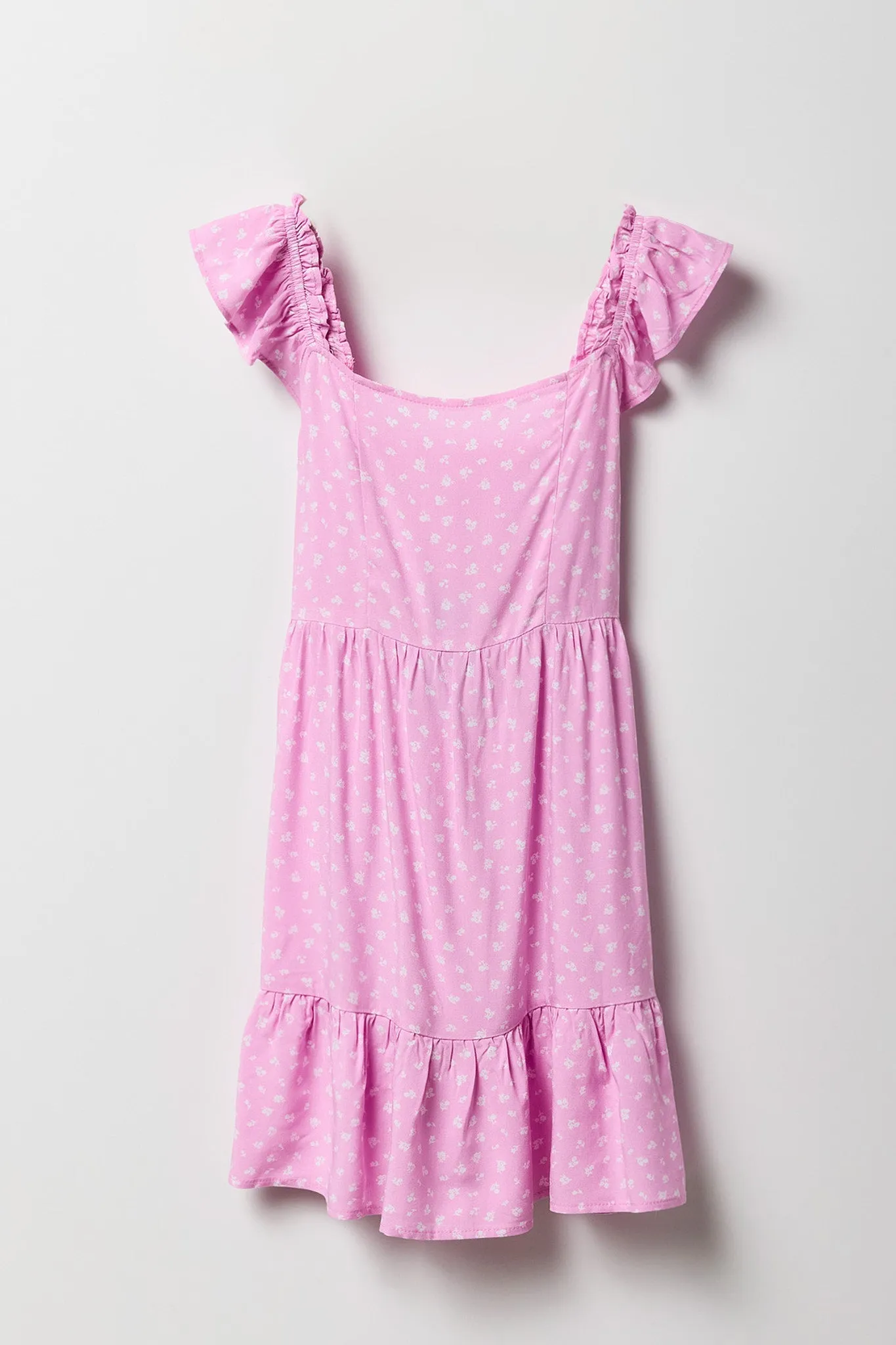 Robe fleurie avec manches volantées pour fille sold by Urban Planet product image thumbnail 5