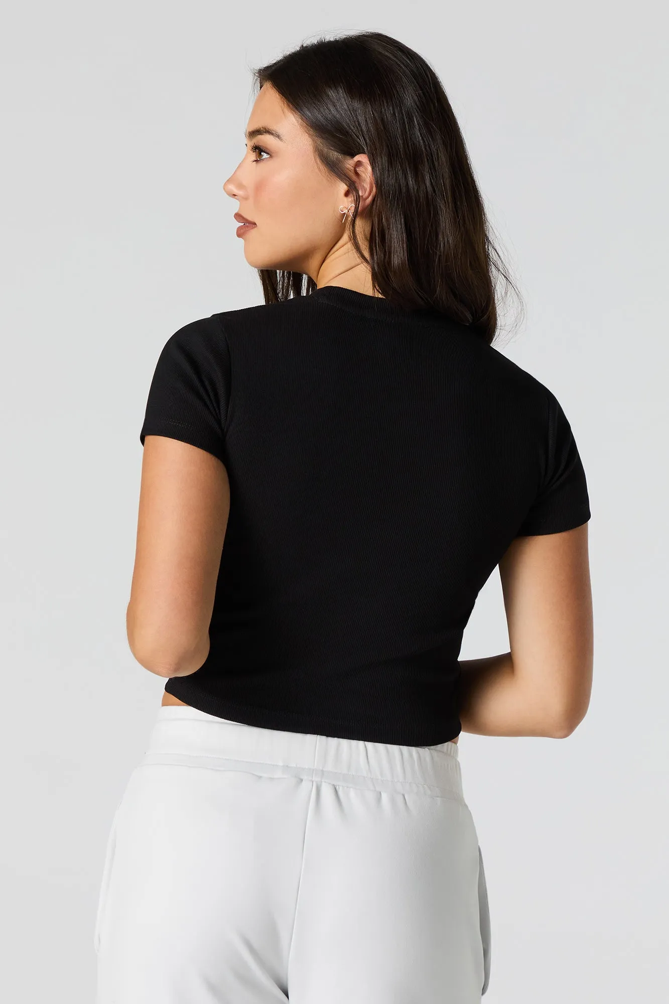 Ribbed Cropped T-Shirt sold by Urban Planet product image thumbnail 5